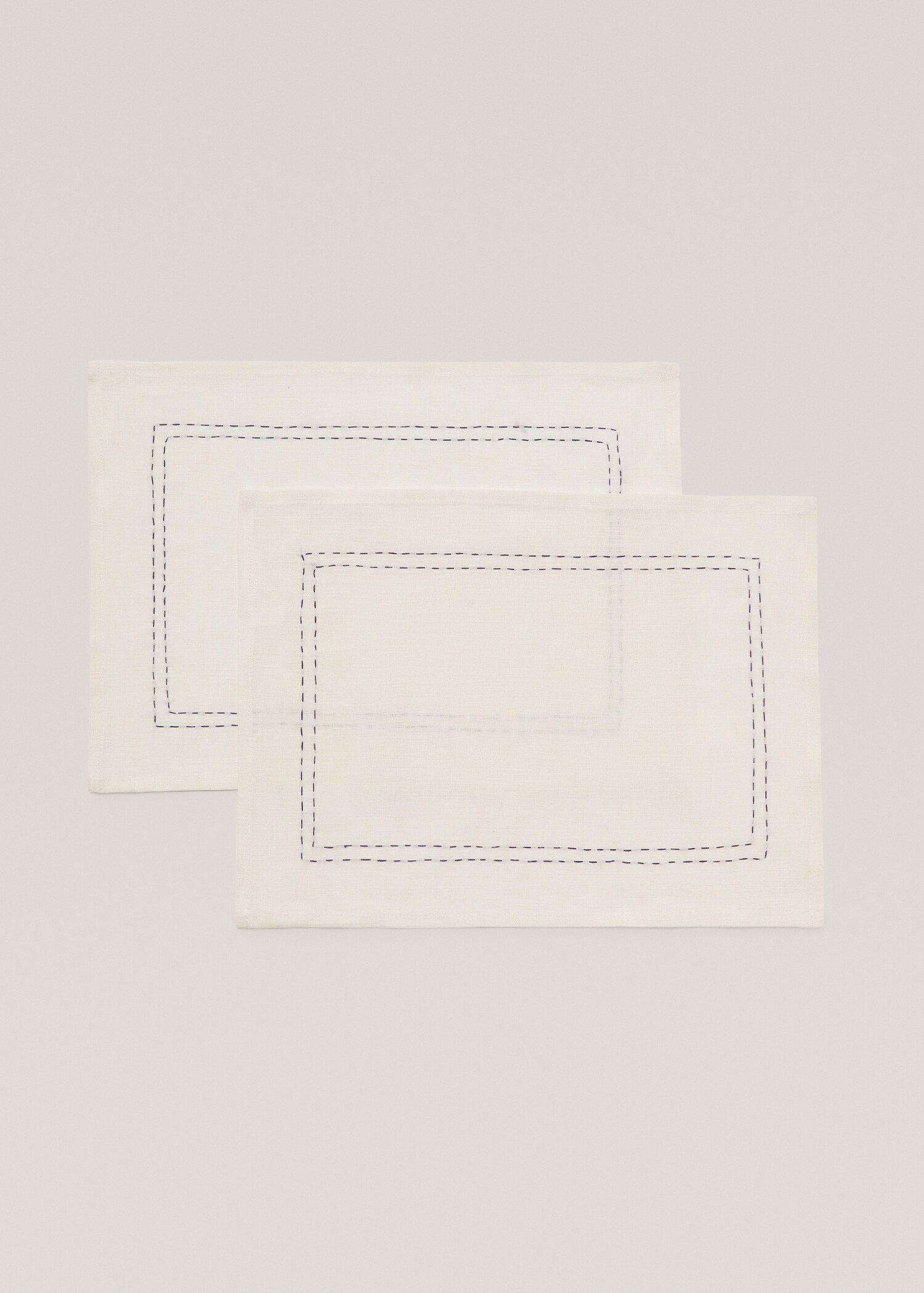 Contrast-stitching placemat 35x50cm - Article without model