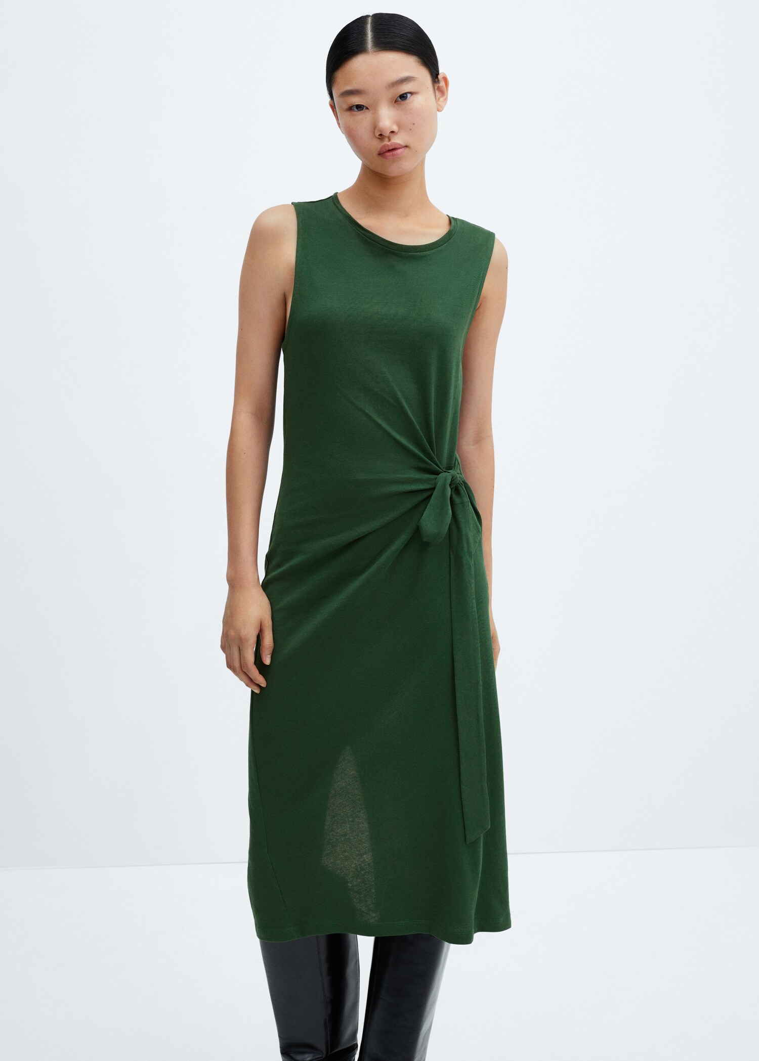 Bow cut-out detail dress - Medium plane