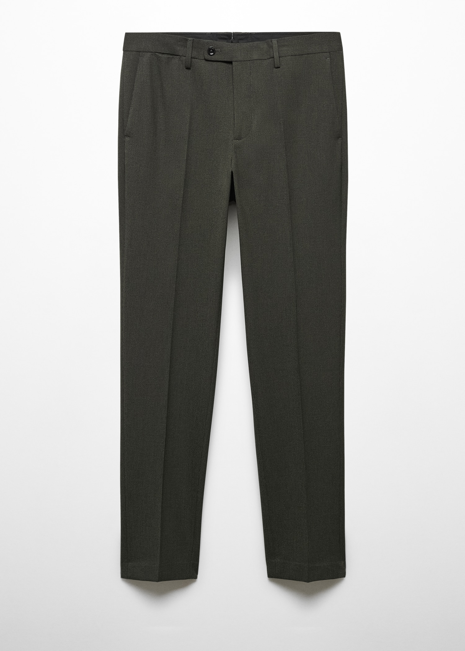 Stretch-fabric slim-fit printed suit trousers - Article without model