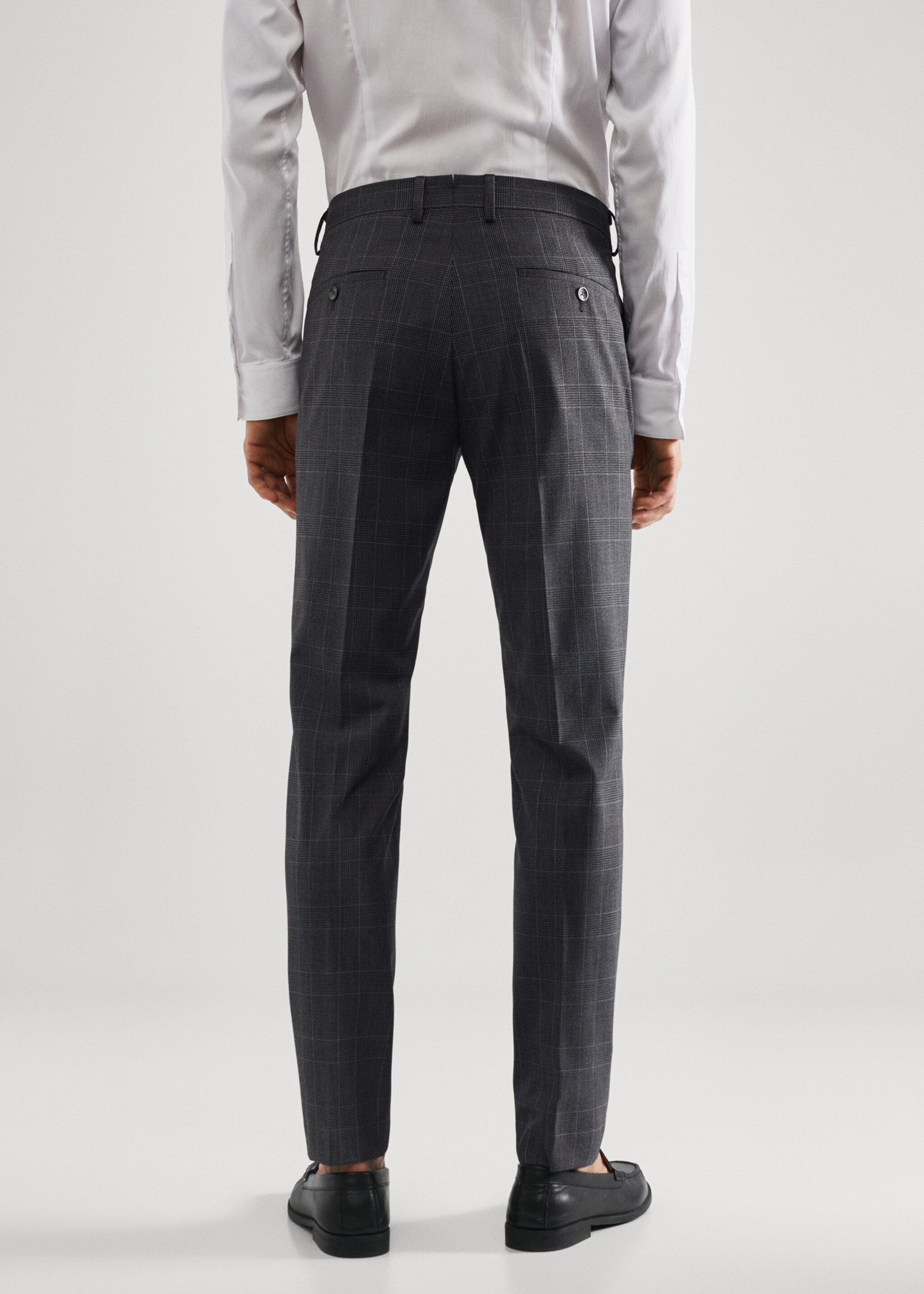 Pantaloni de costum super slim fit în carouri - Spatele articolului