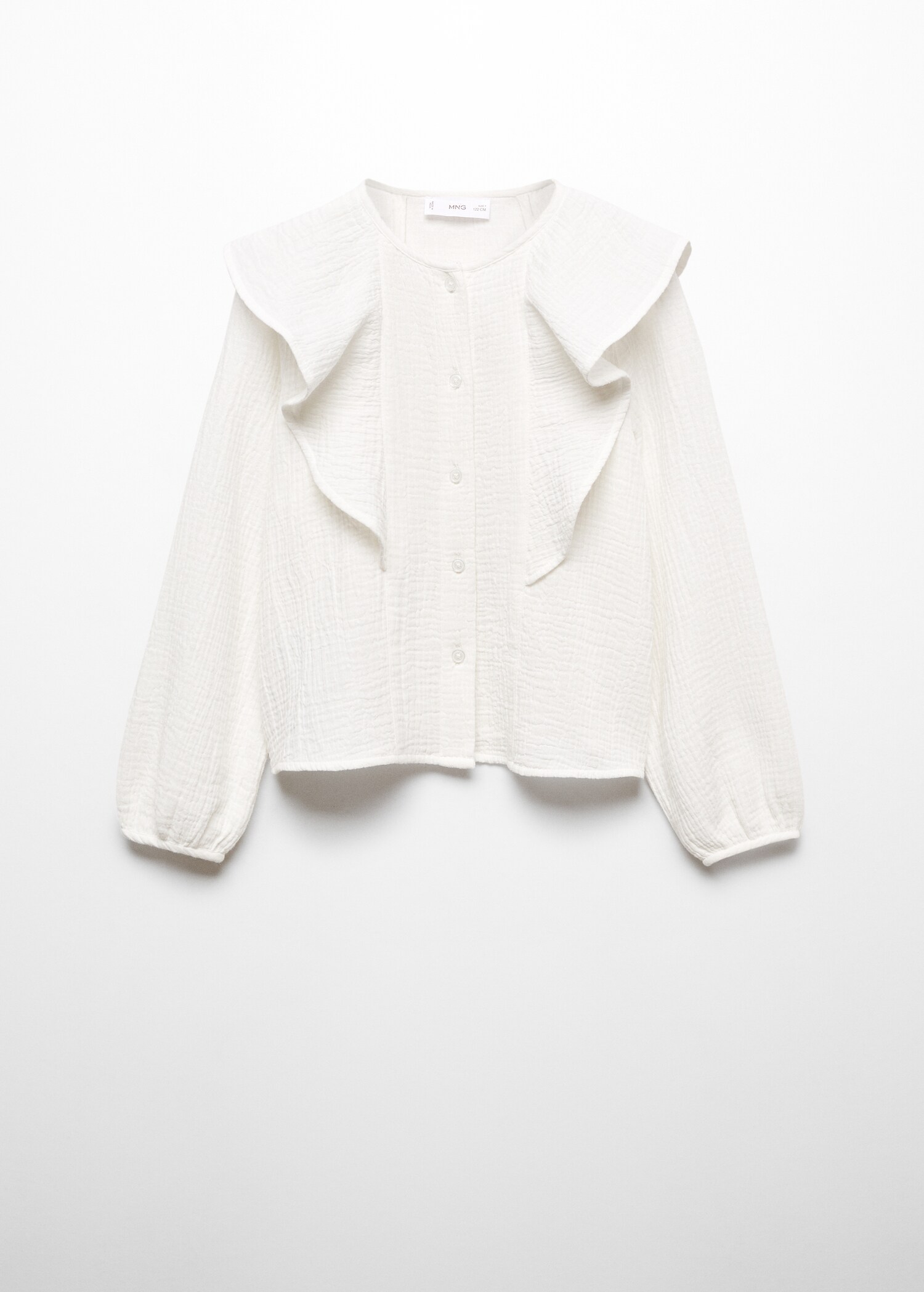 Blusa de algodão com folhos - Artigo sem modelo