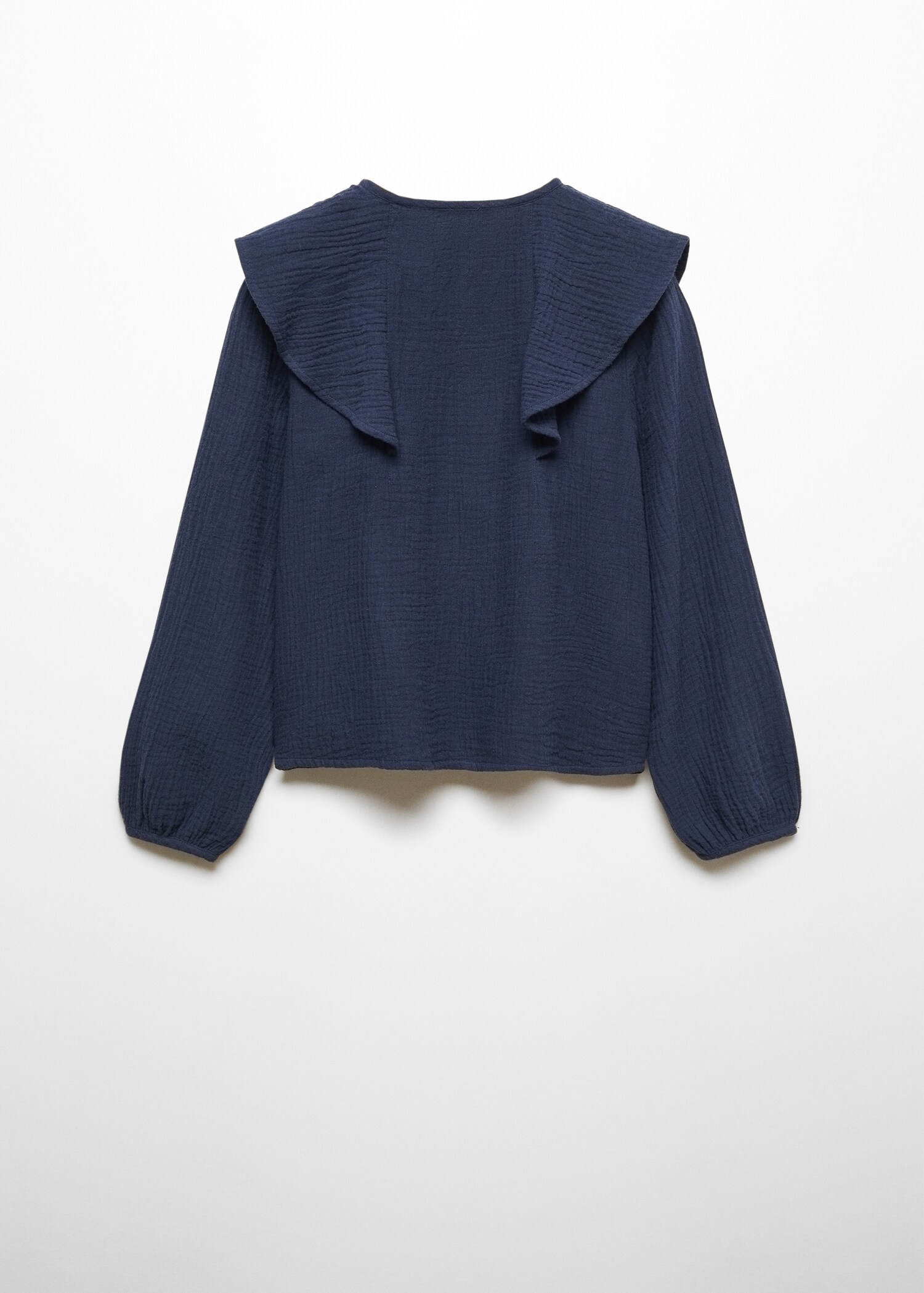 Blusa de algodão com folhos - Verso do artigo