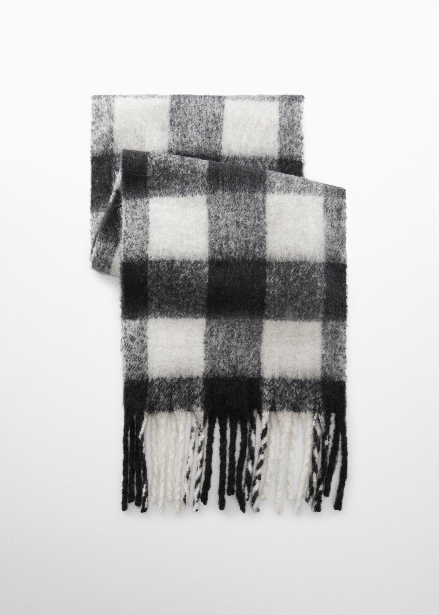 Check knit scarf - Article without model