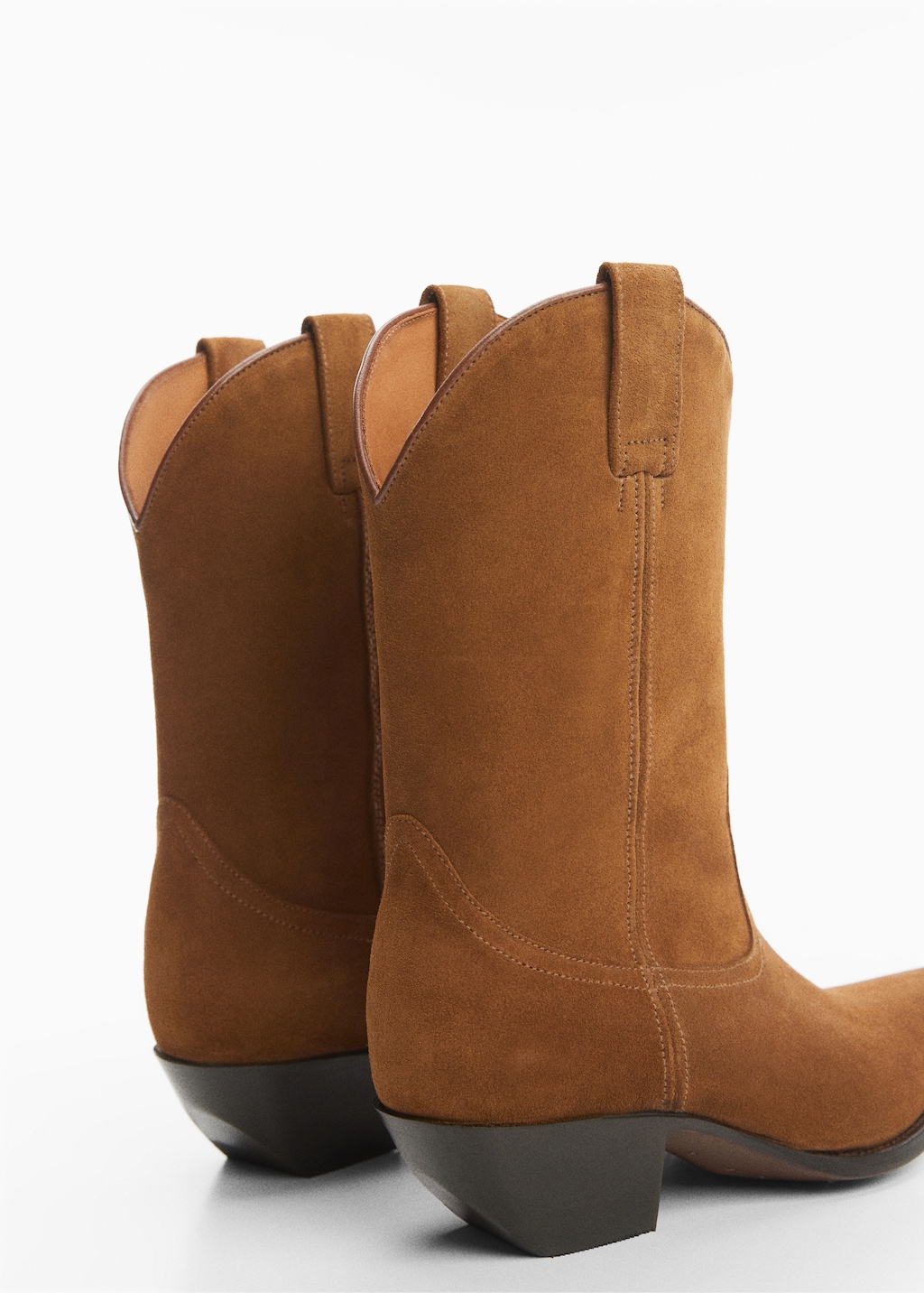 Suede cowboy ankle boots - Women | MANGO OUTLET USA