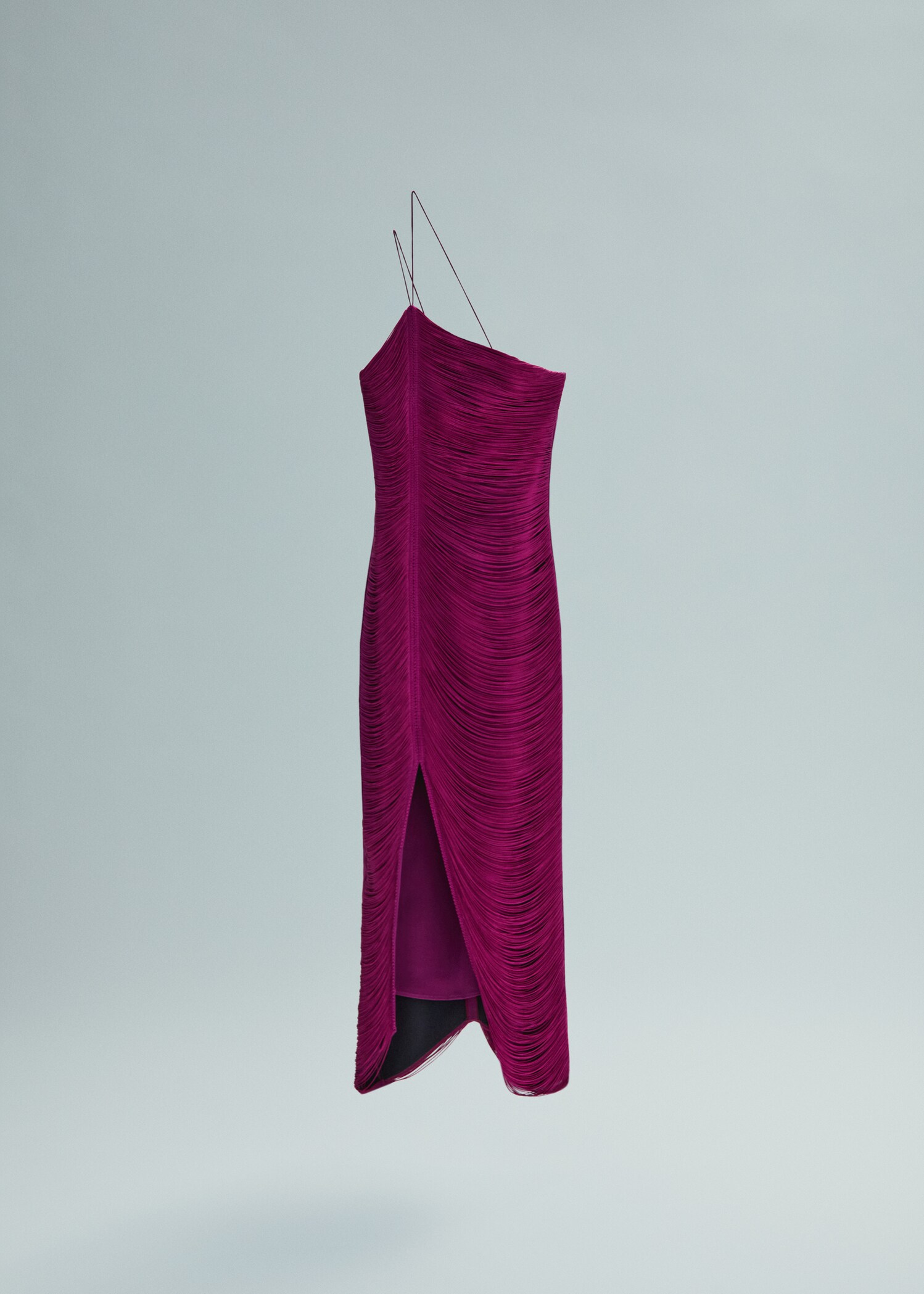Vestido assimétrico com franjas - Artigo sem modelo