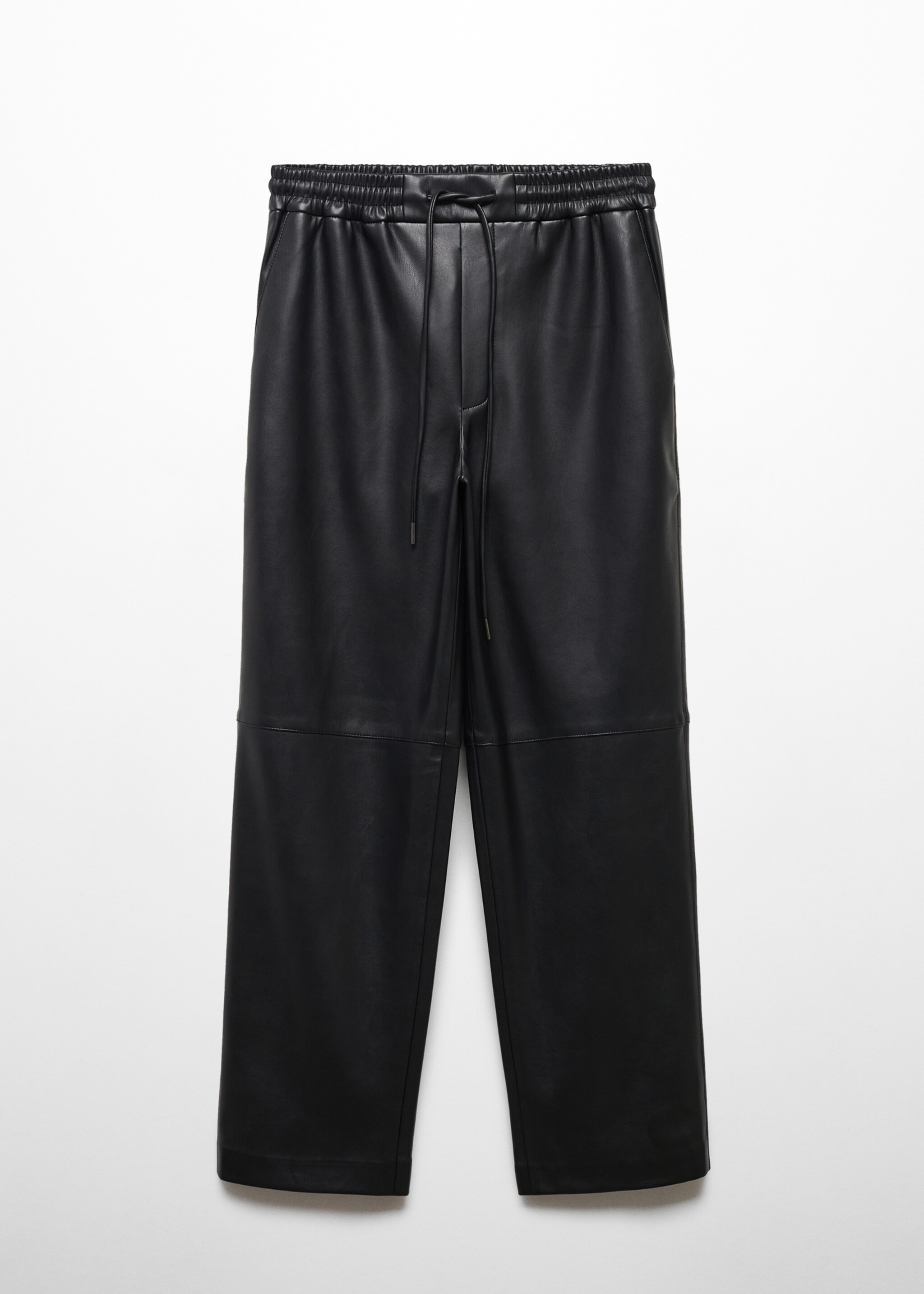 Broek met leereffect en elastische tailleband - Artikel zonder model