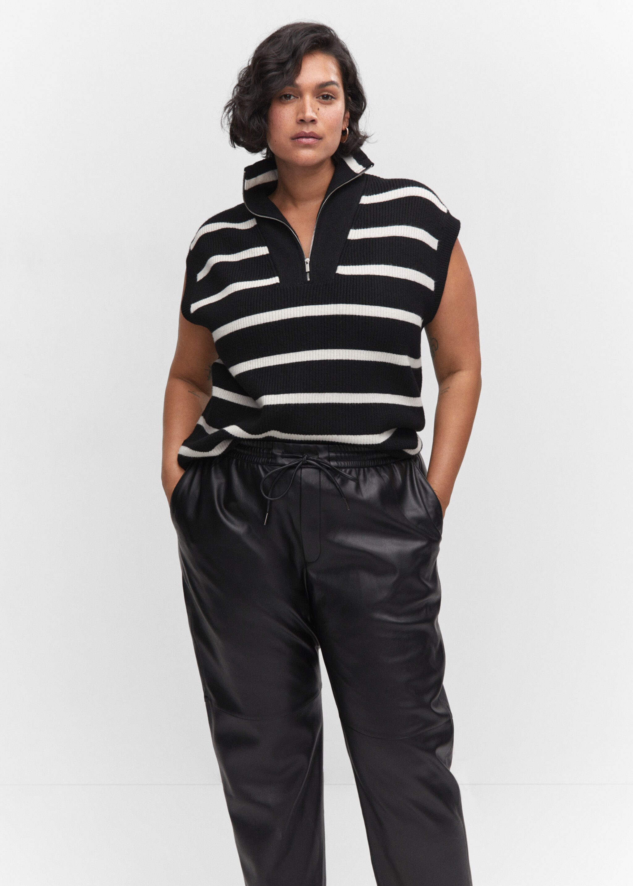Broek met leereffect en elastische tailleband - Detail van het artikel 5