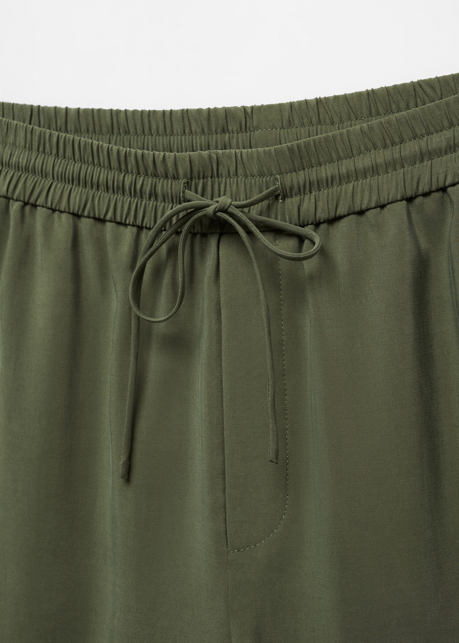 Drawstring waist modal trousers - Details of the article 8