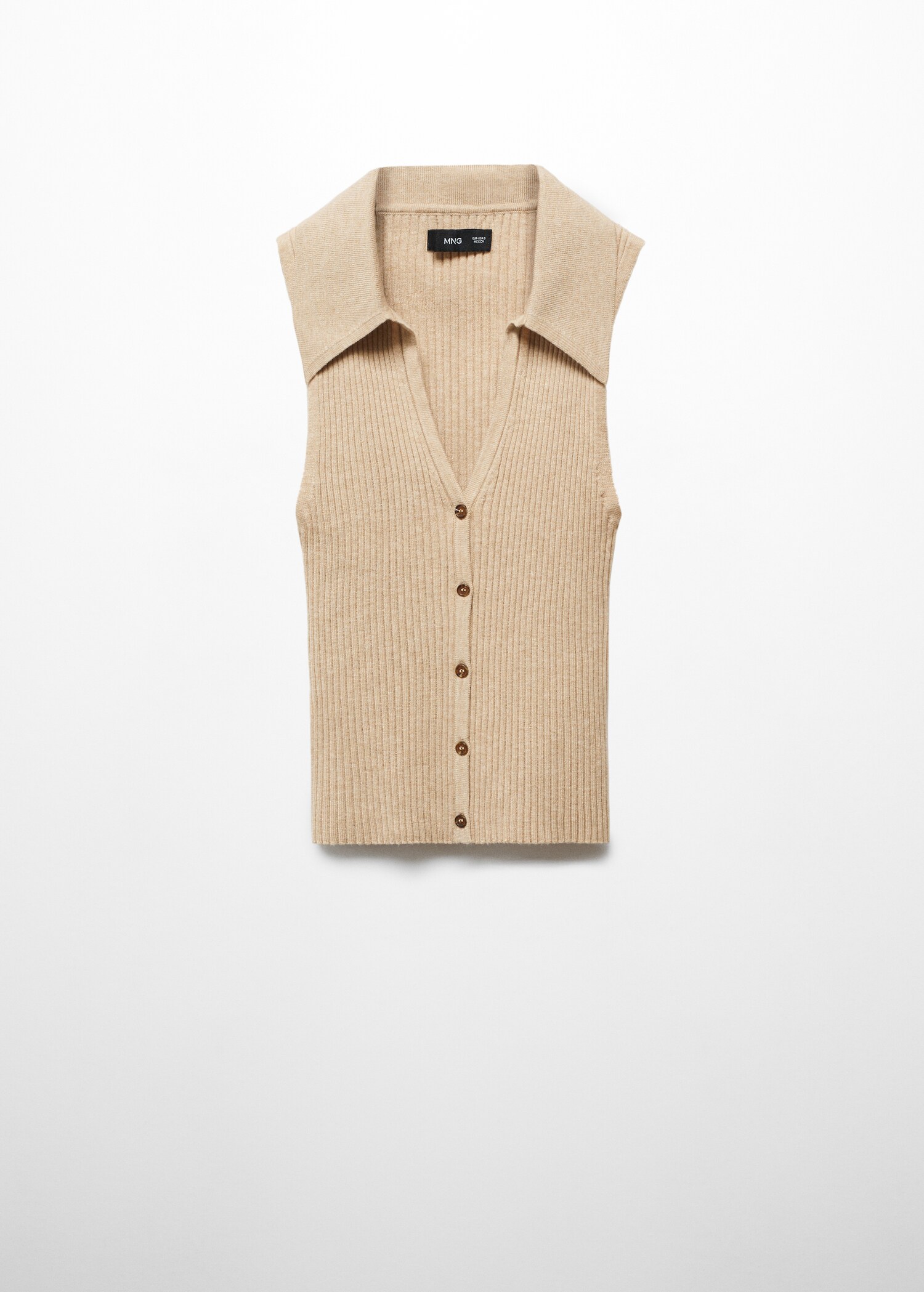 Knitted gilet with buttons - Article without model