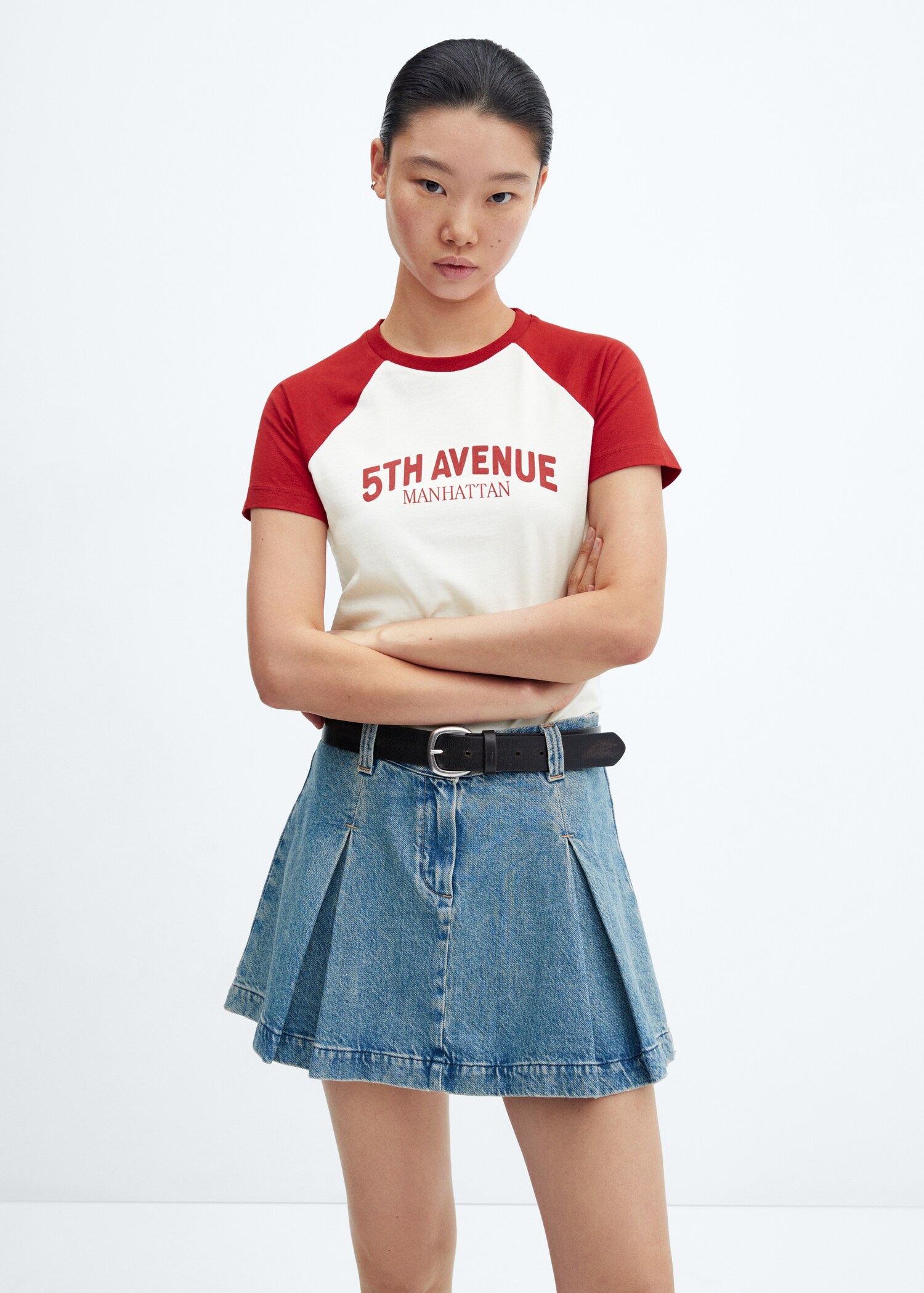 T-Shirt mit Schriftzug - Damen | MANGO OUTLET Deutschland