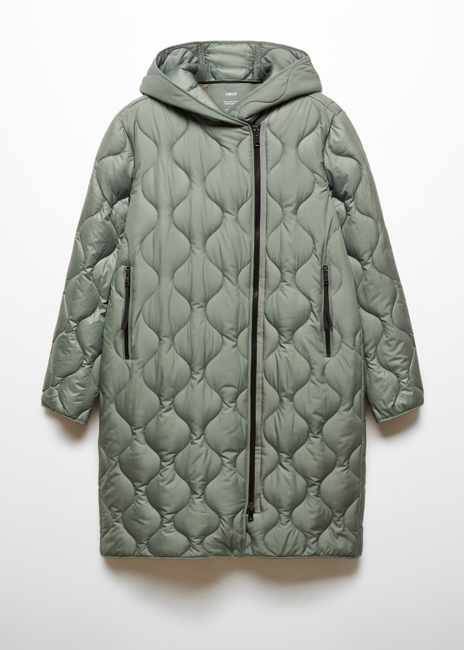 Hood quilted coat - Article without model
