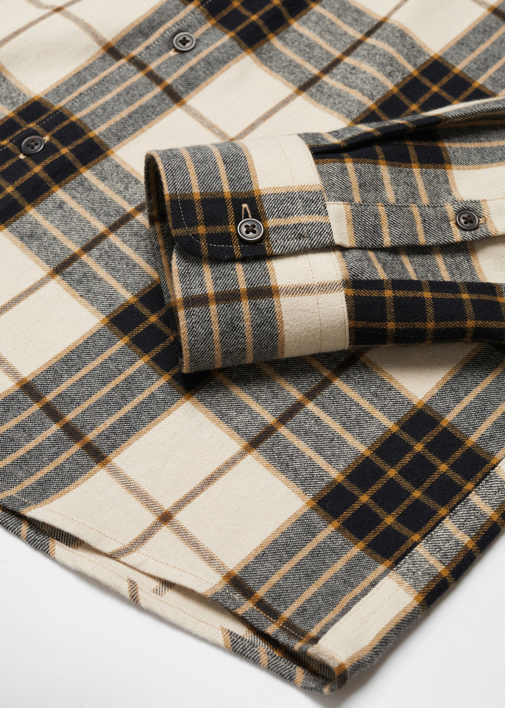 Rutete flanellskjorte regular fit - Artikkeldetalj 8