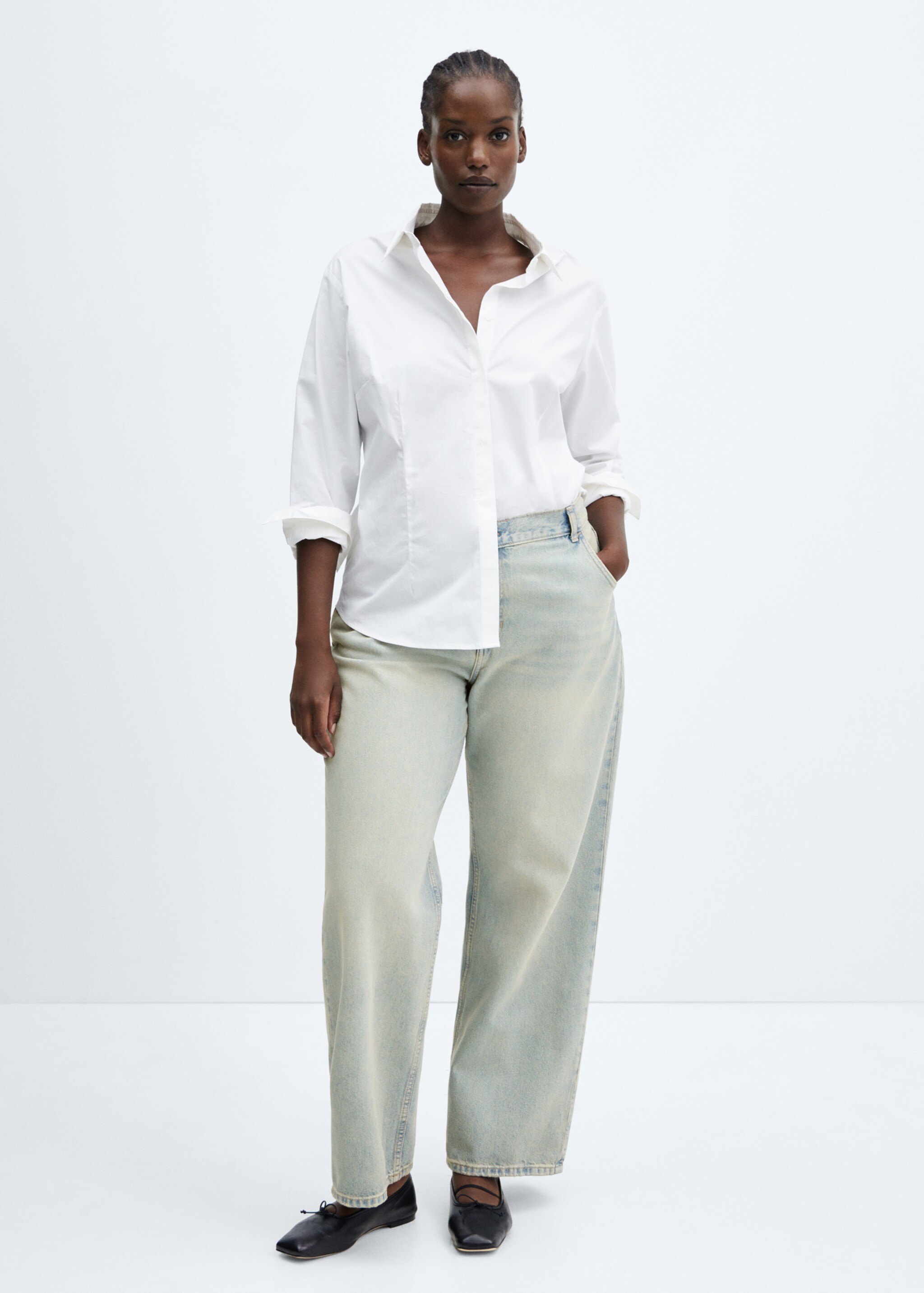 Low waist wide leg jeans - Details of the article 3