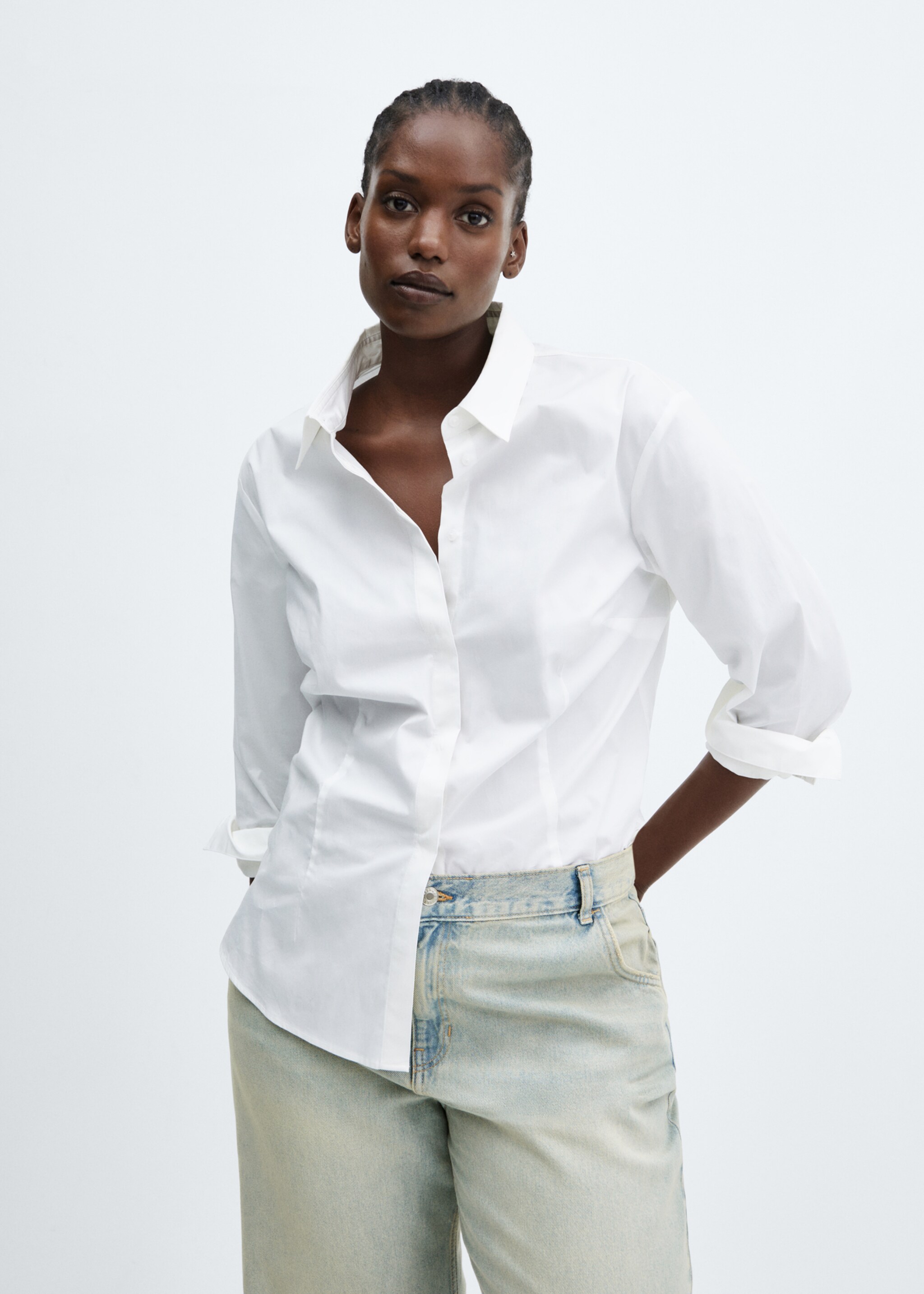Low waist wide leg jeans - Details of the article 5