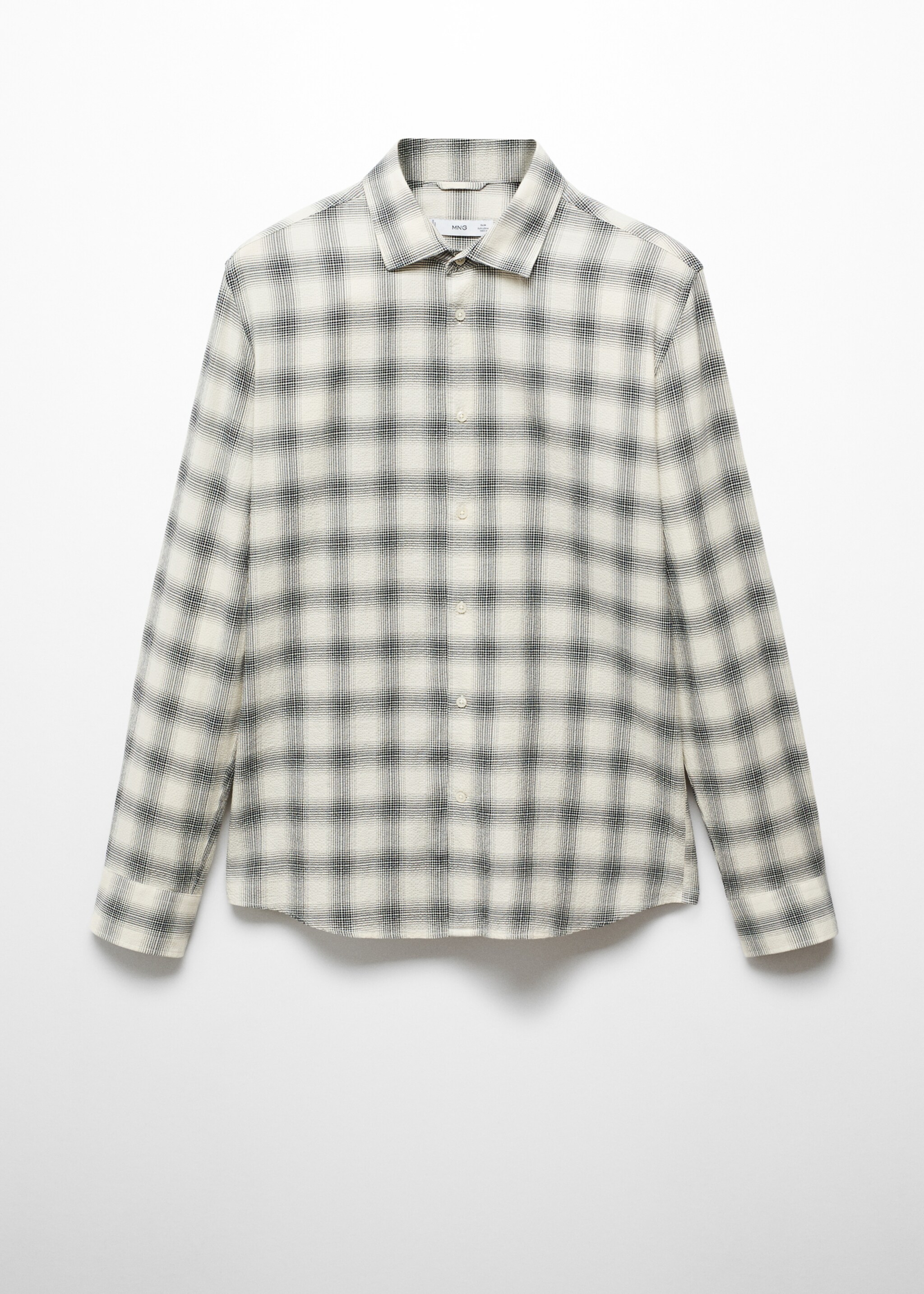 Chemise slim-fit coton seersucker - Article sans modèle