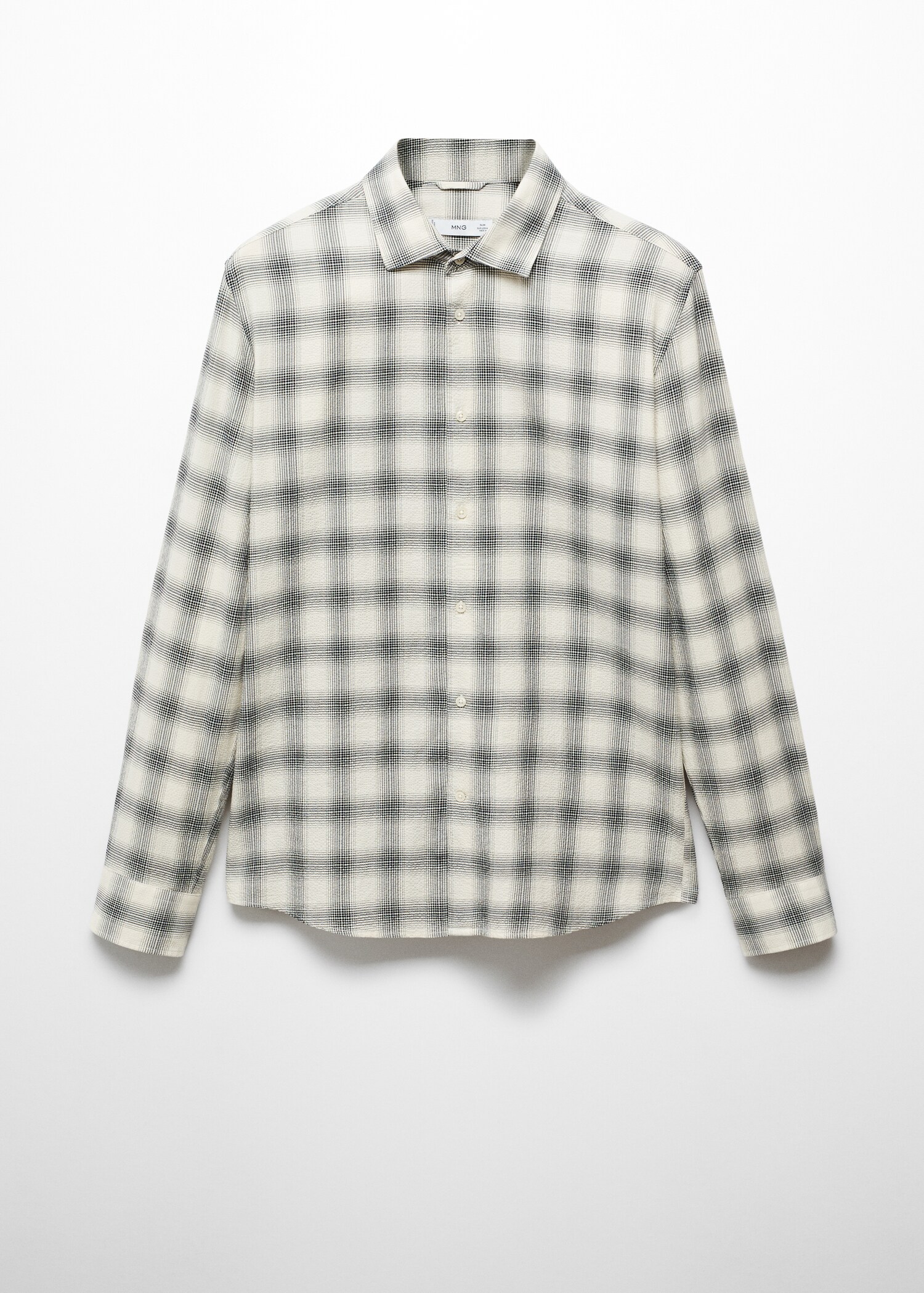 Chemise slim-fit coton seersucker - Article sans modèle
