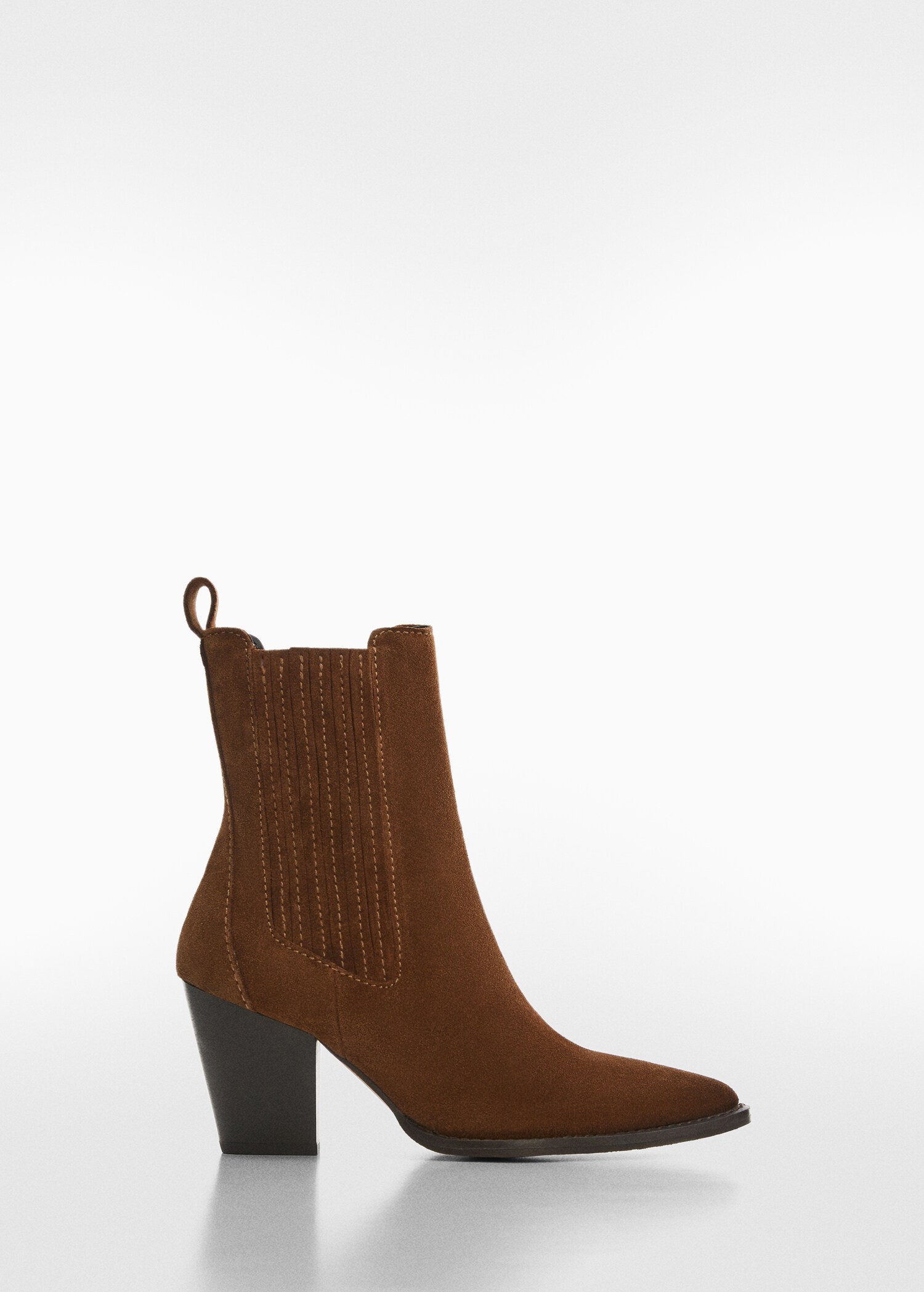 Botine cu toc piele întoarsă - Articol fără model