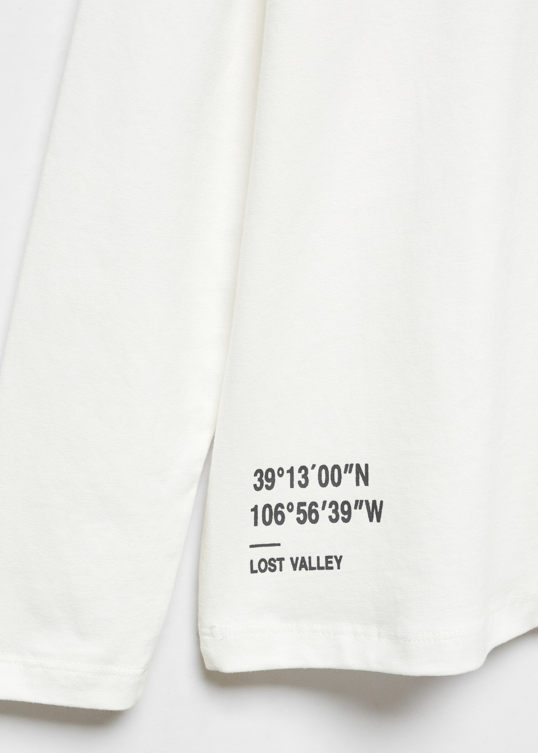Bedrucktes Baumwoll-T-Shirt - Detail des Artikels 8, Cremeweiß. Ref: 57055977-00.
