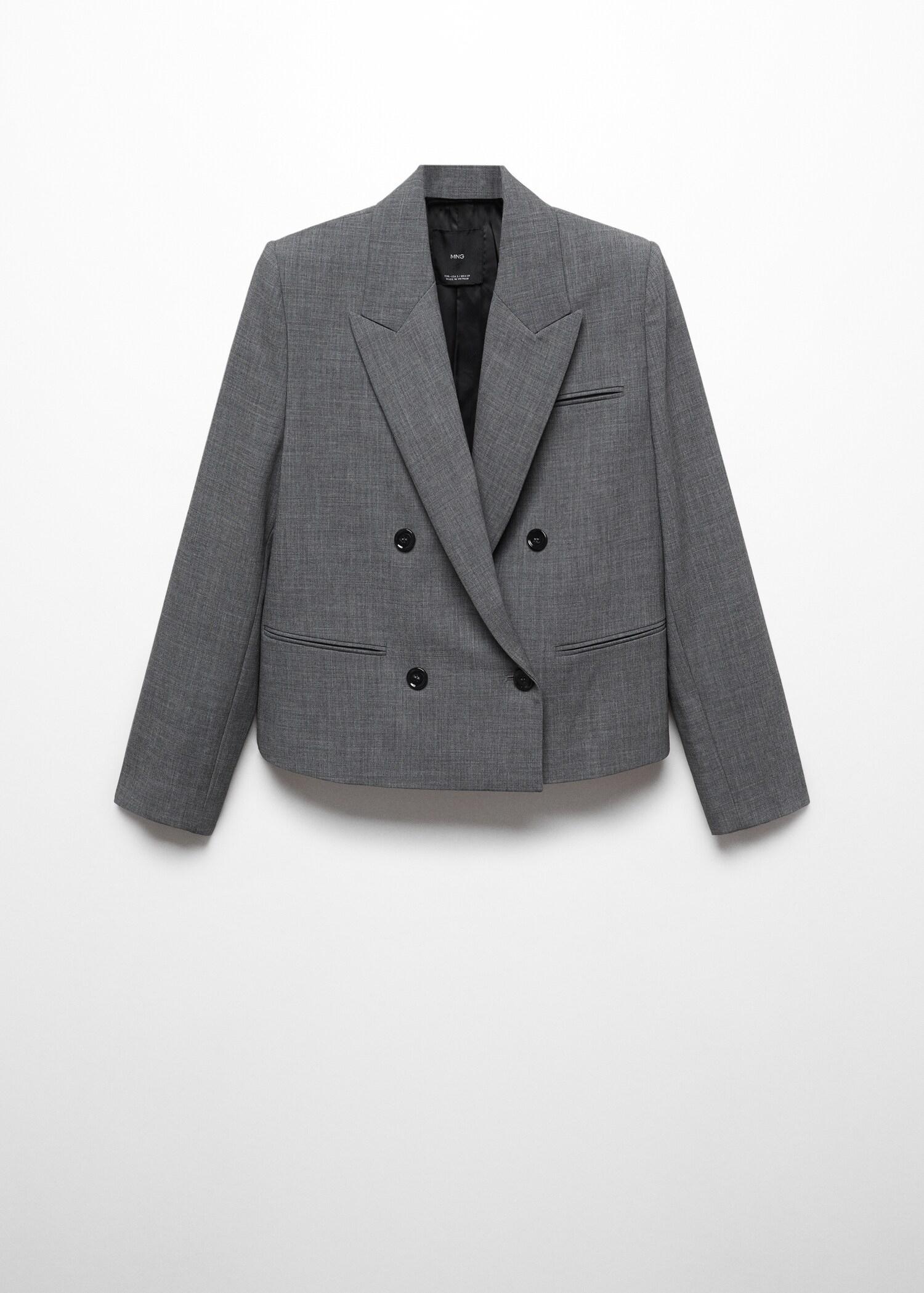 Double-breasted cropped jacket - Article without model