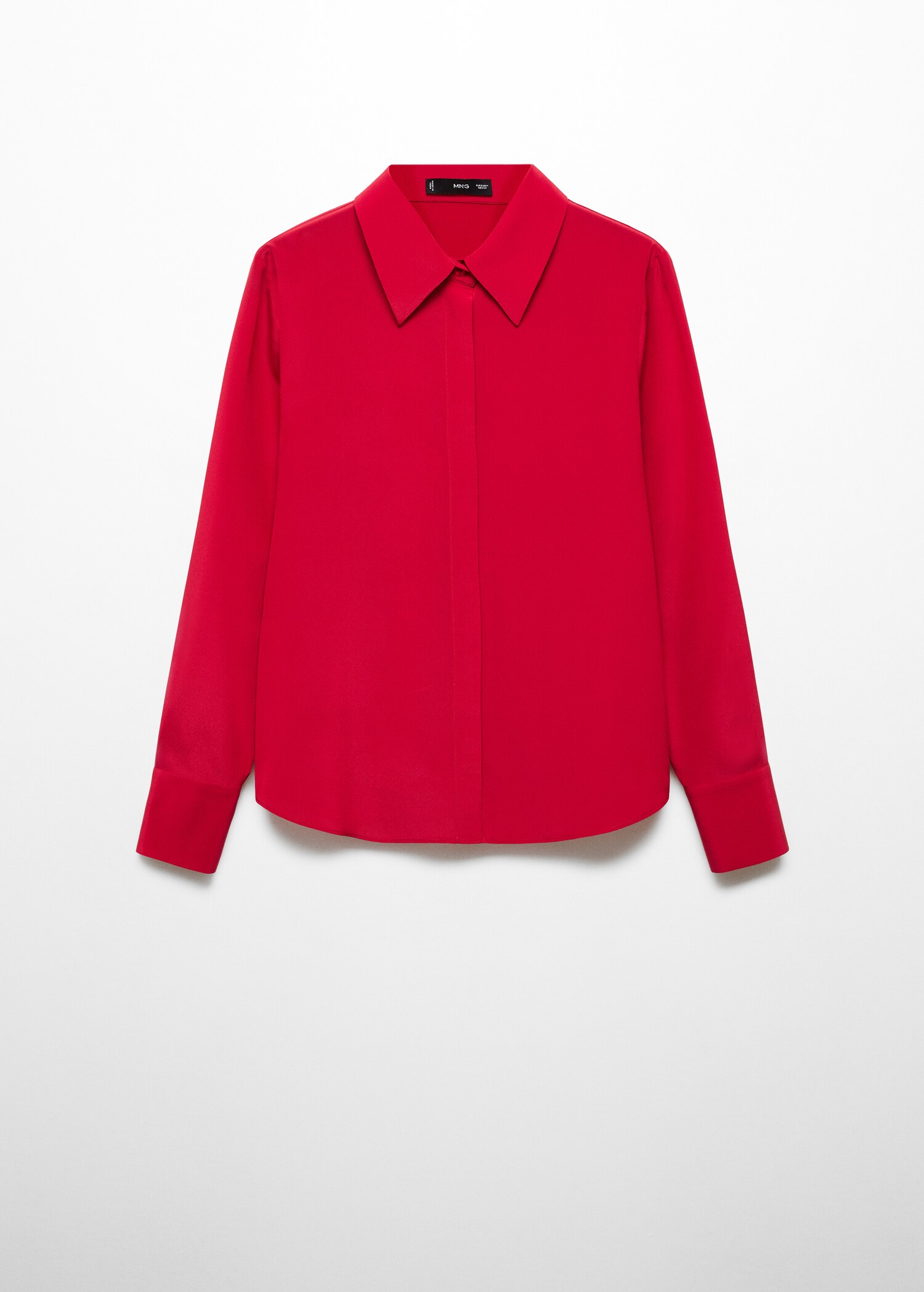 Silk shirt with hidden buttons - Article without model