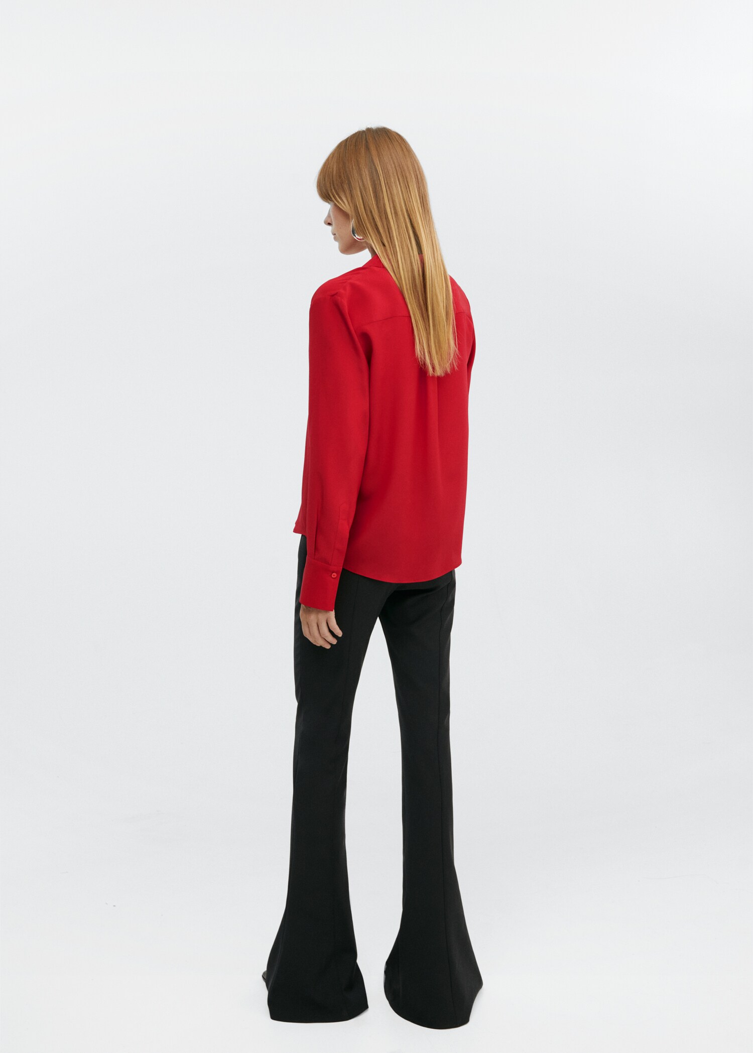 Silk shirt with hidden buttons - Reverse of the article