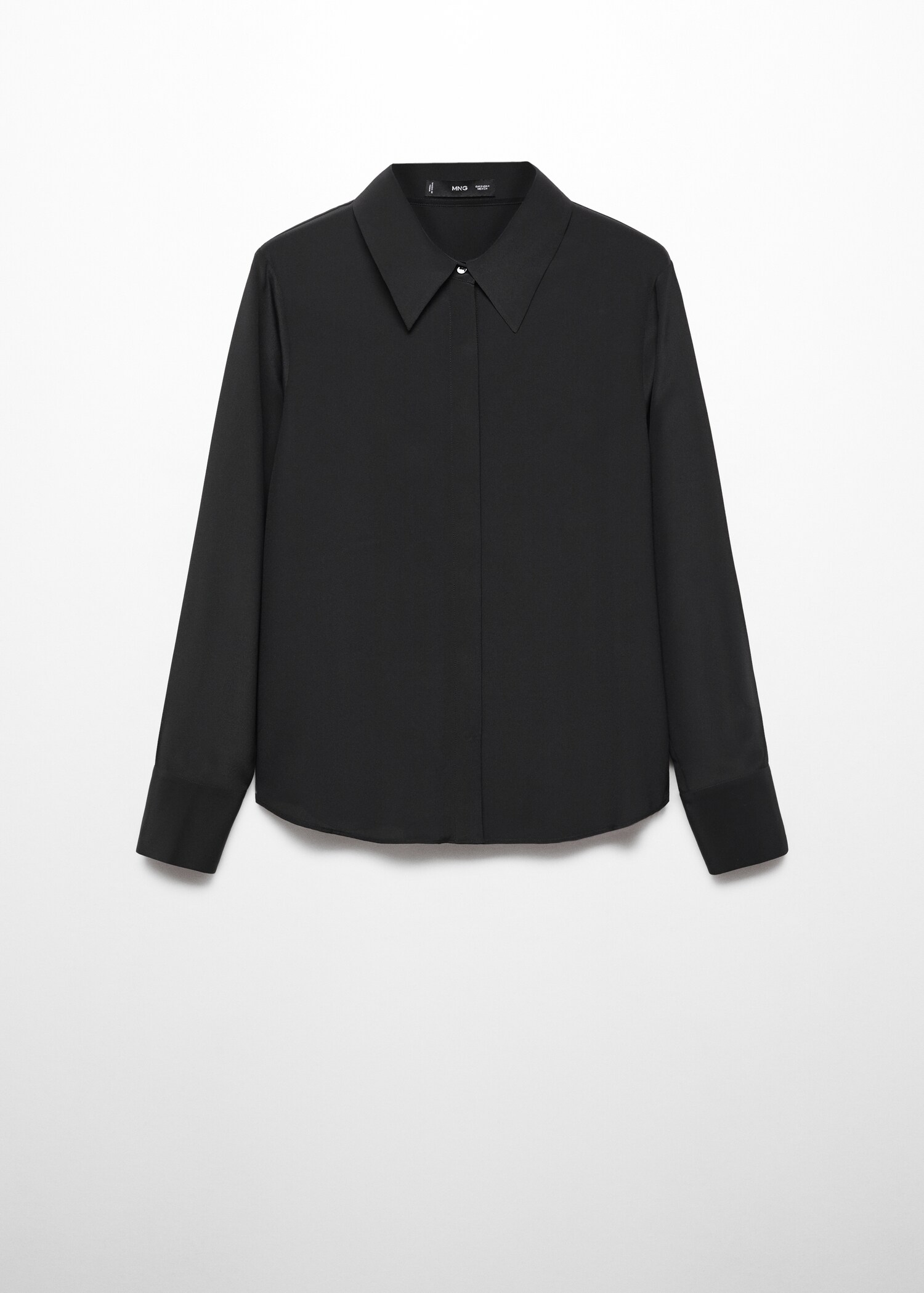Silk shirt with hidden buttons - Article without model