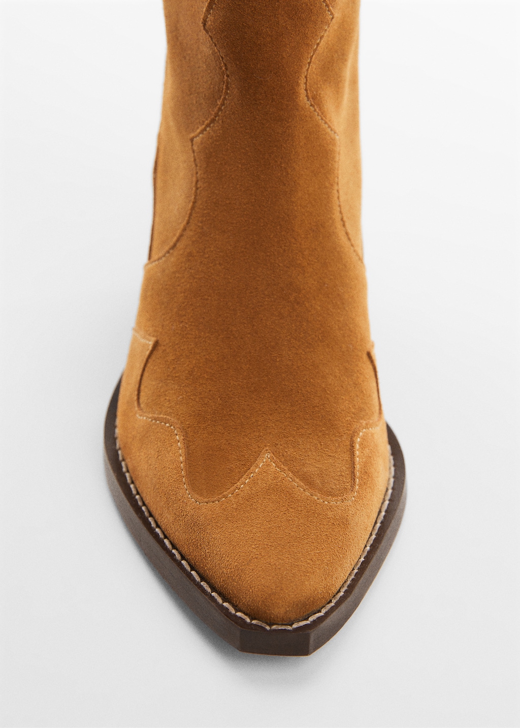 Stivaletti crosta di pelle cowboy Donna MANGO OUTLET Italia
