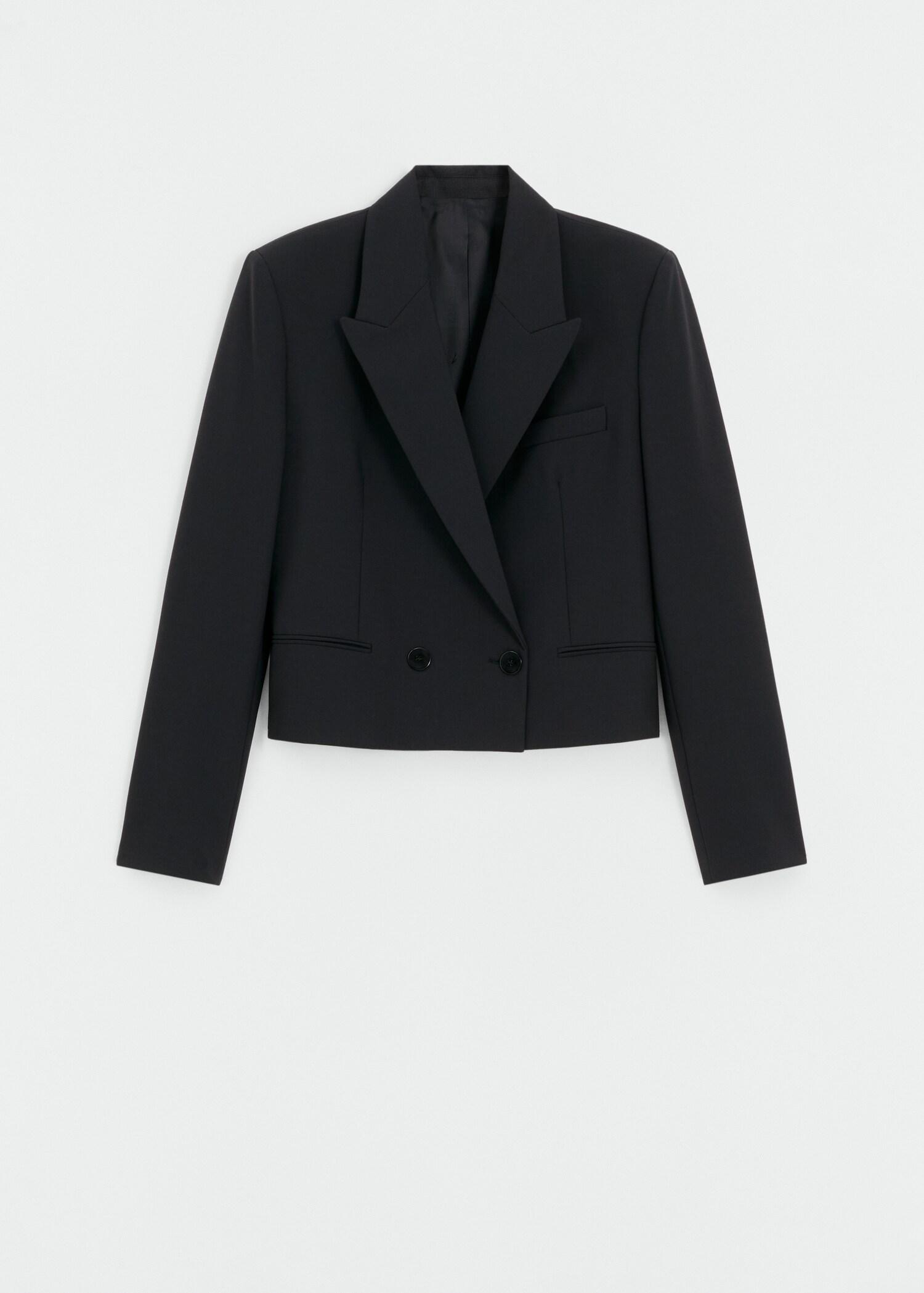 Cropped jacket with lapel - Article without model