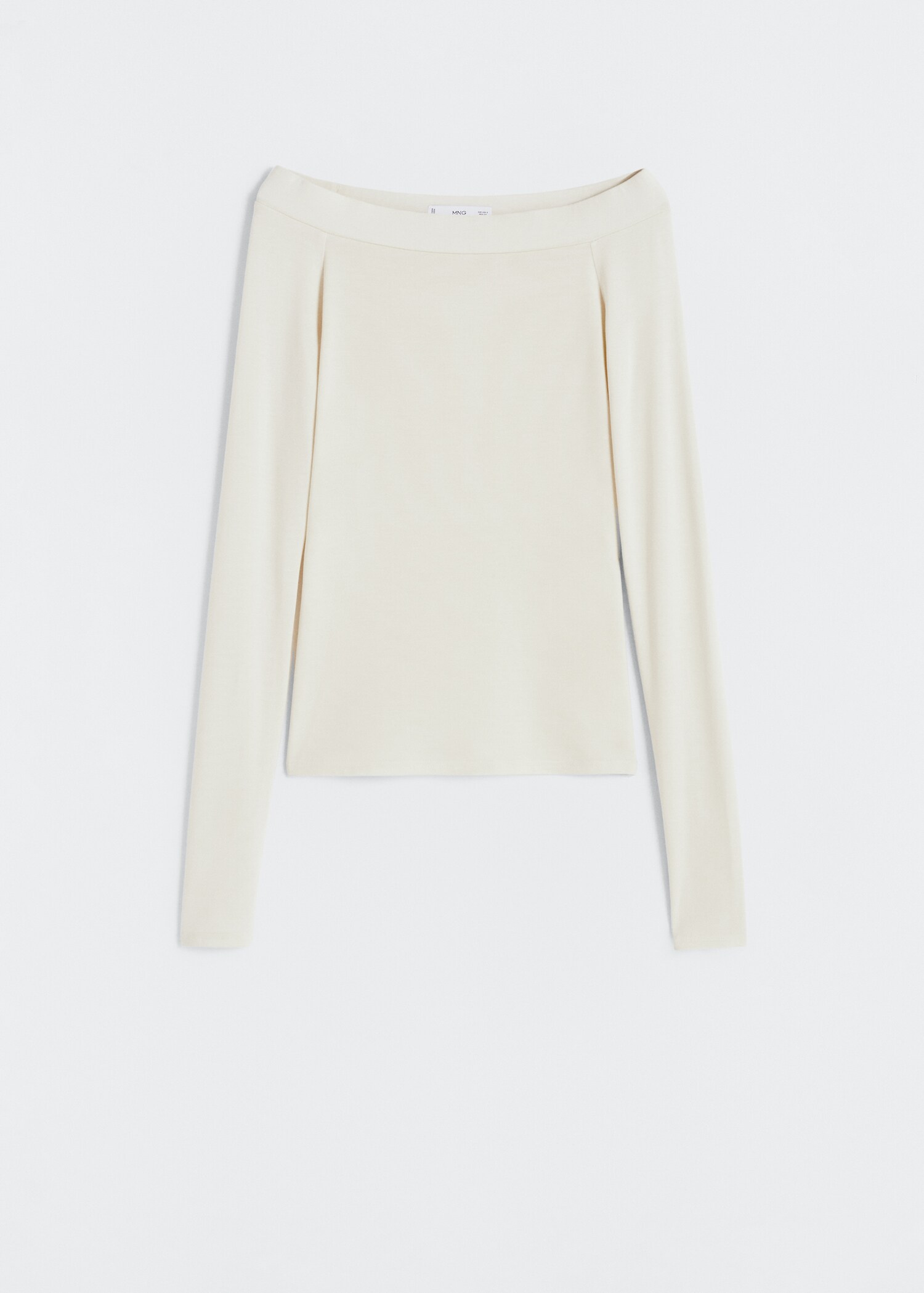 Boat-neck fitted t-shirt - Article without model