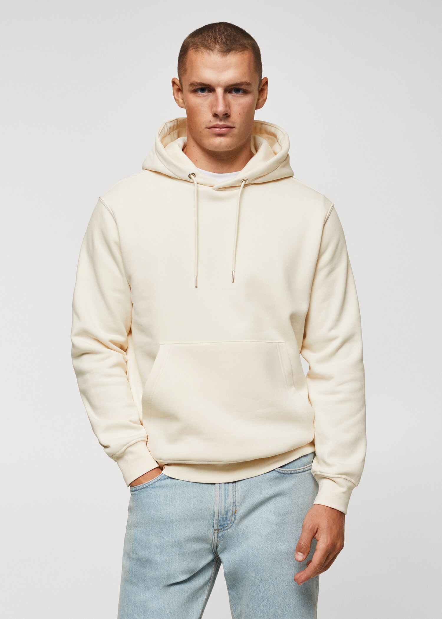 Cotton kangaroo-hooded sweatshirt - Medium plane
