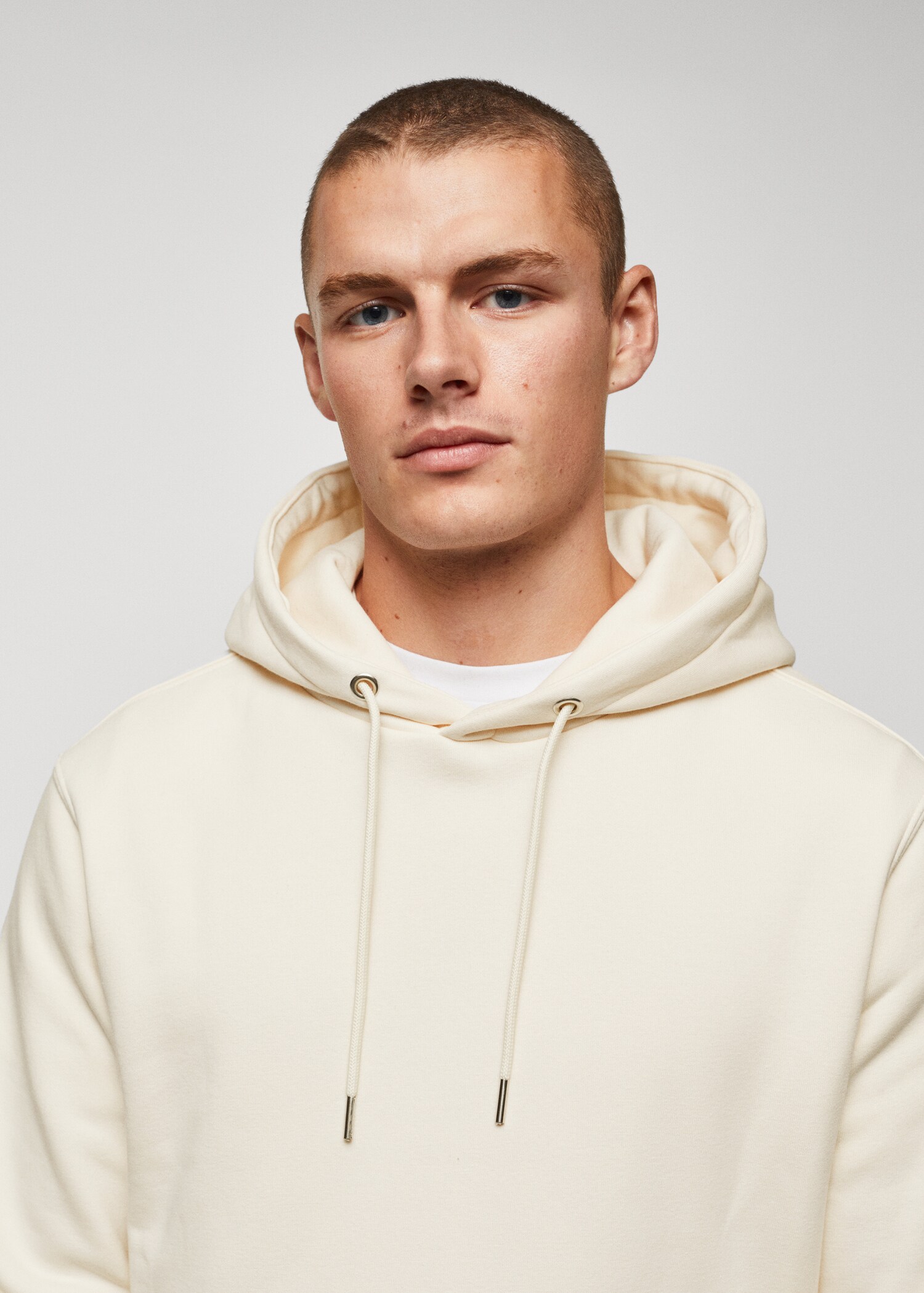 Cotton kangaroo-hooded sweatshirt - Details of the article 1