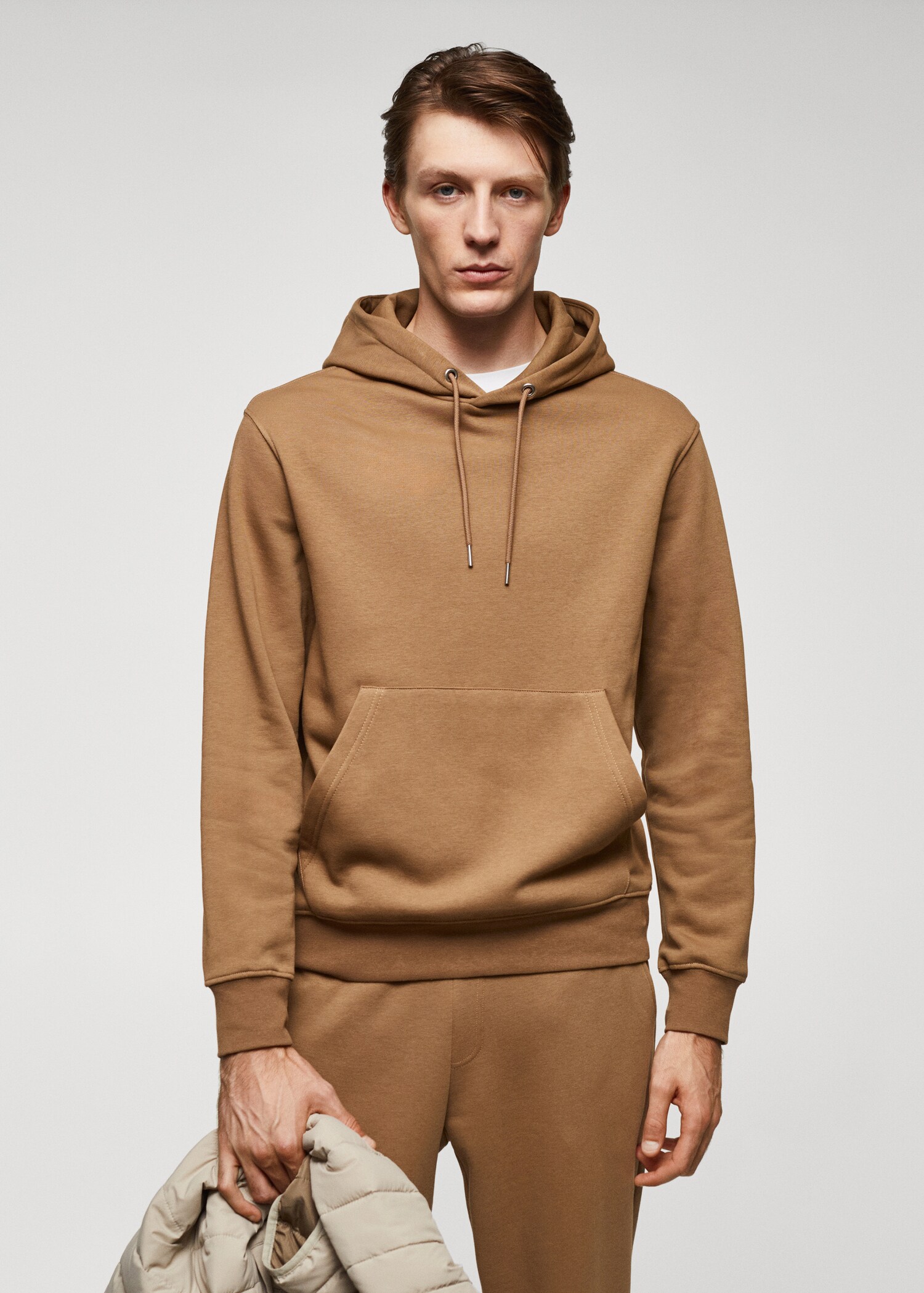 Cotton kangaroo-hooded sweatshirt - Medium plane