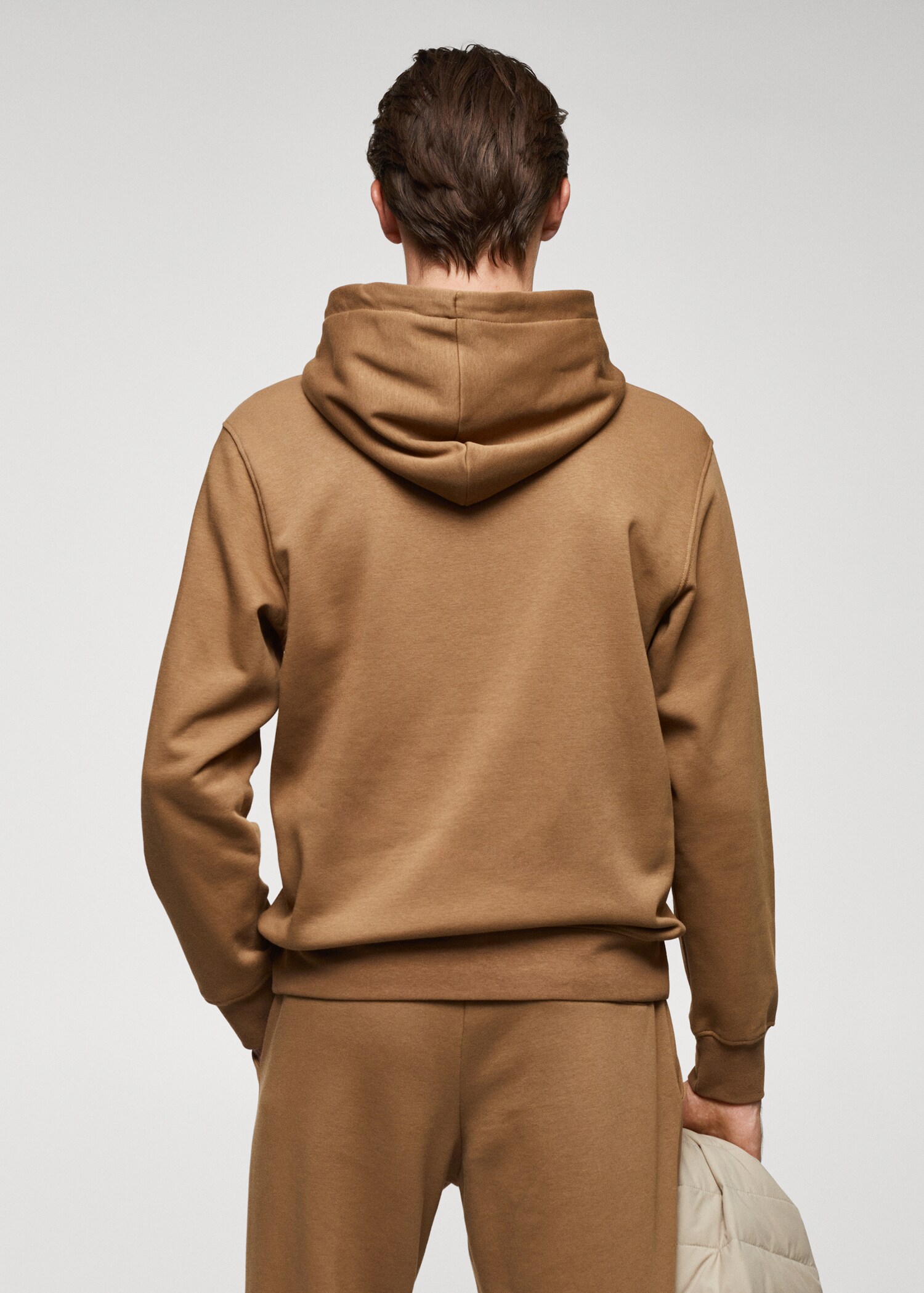 Cotton kangaroo-hooded sweatshirt - Reverse of the article