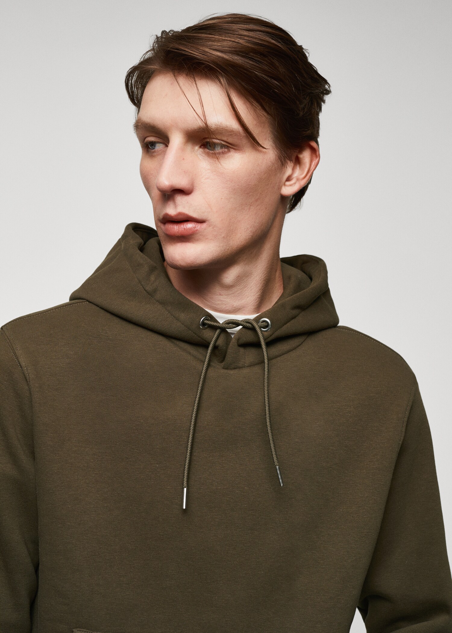 Baumwoll-Kapuzensweatshirt mit Känguru-Tasche - Detail des Artikels 1