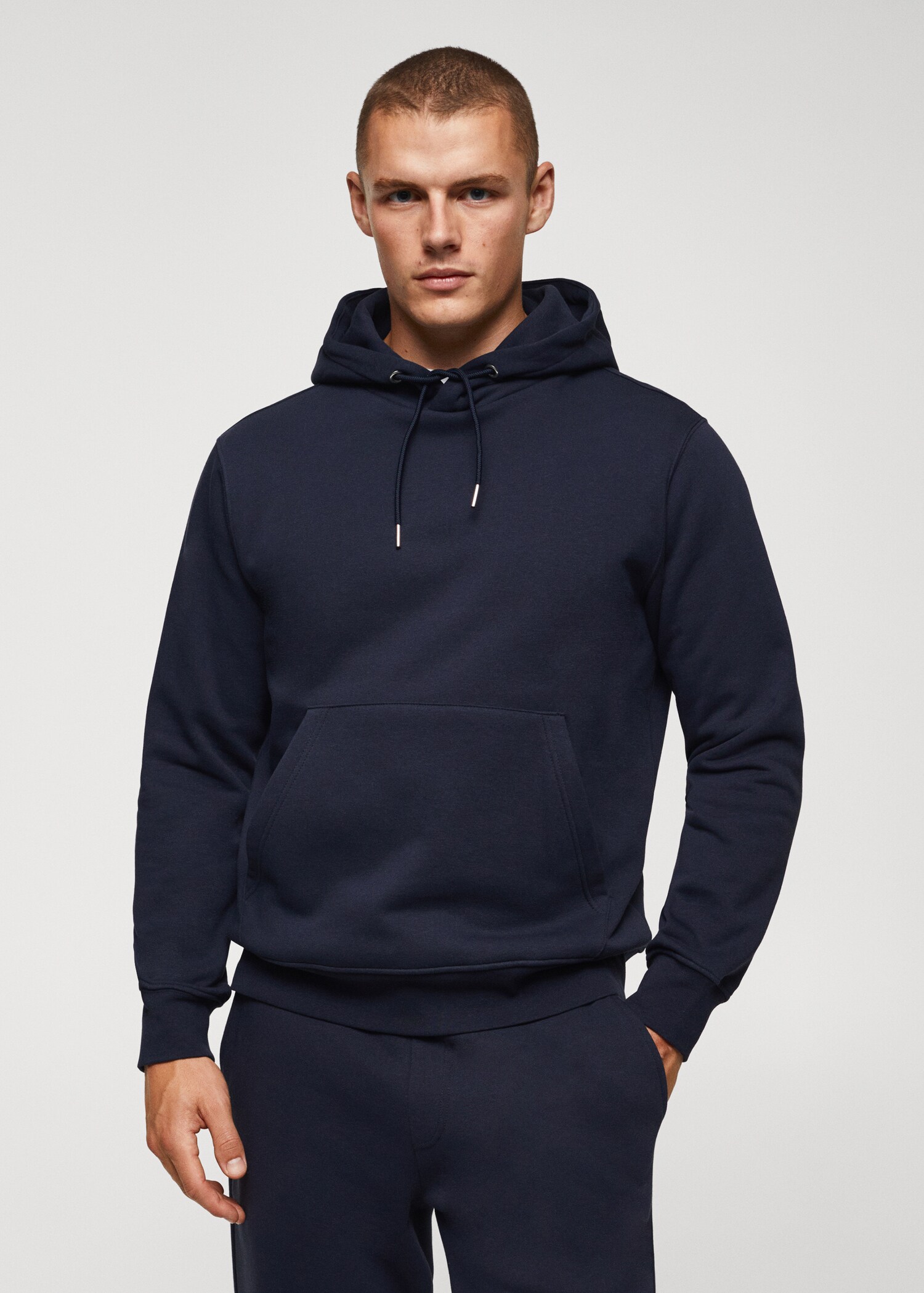 Cotton kangaroo-hooded sweatshirt - Medium plane