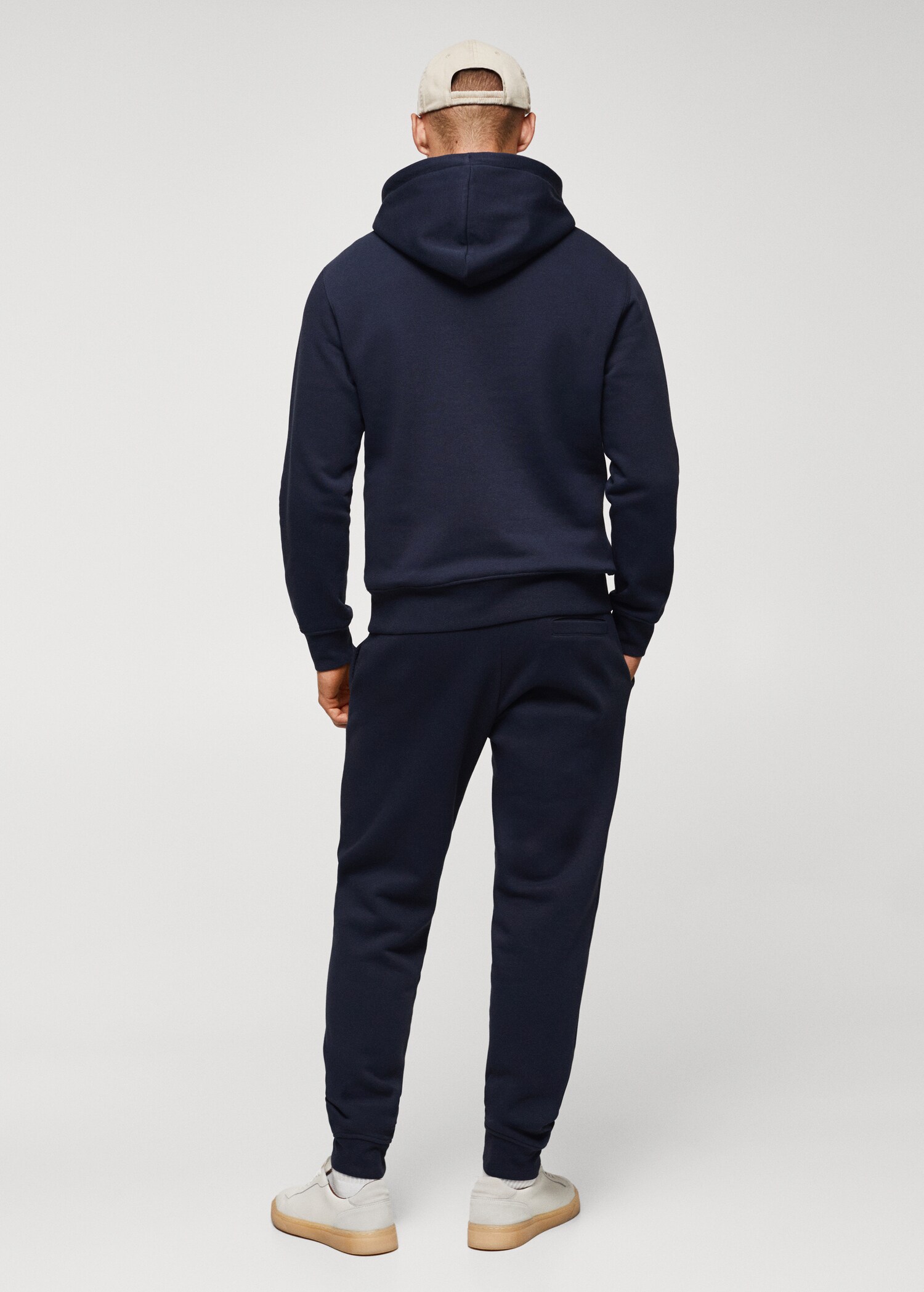 Cotton kangaroo-hooded sweatshirt - Reverse of the article