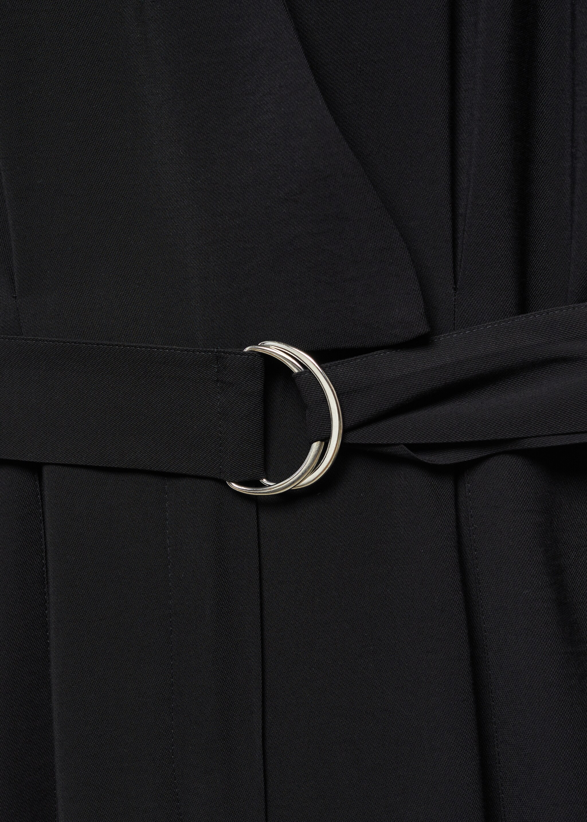Cargo jumpsuit with pockets - Details of the article 8, Black. Ref: 57056027-00.