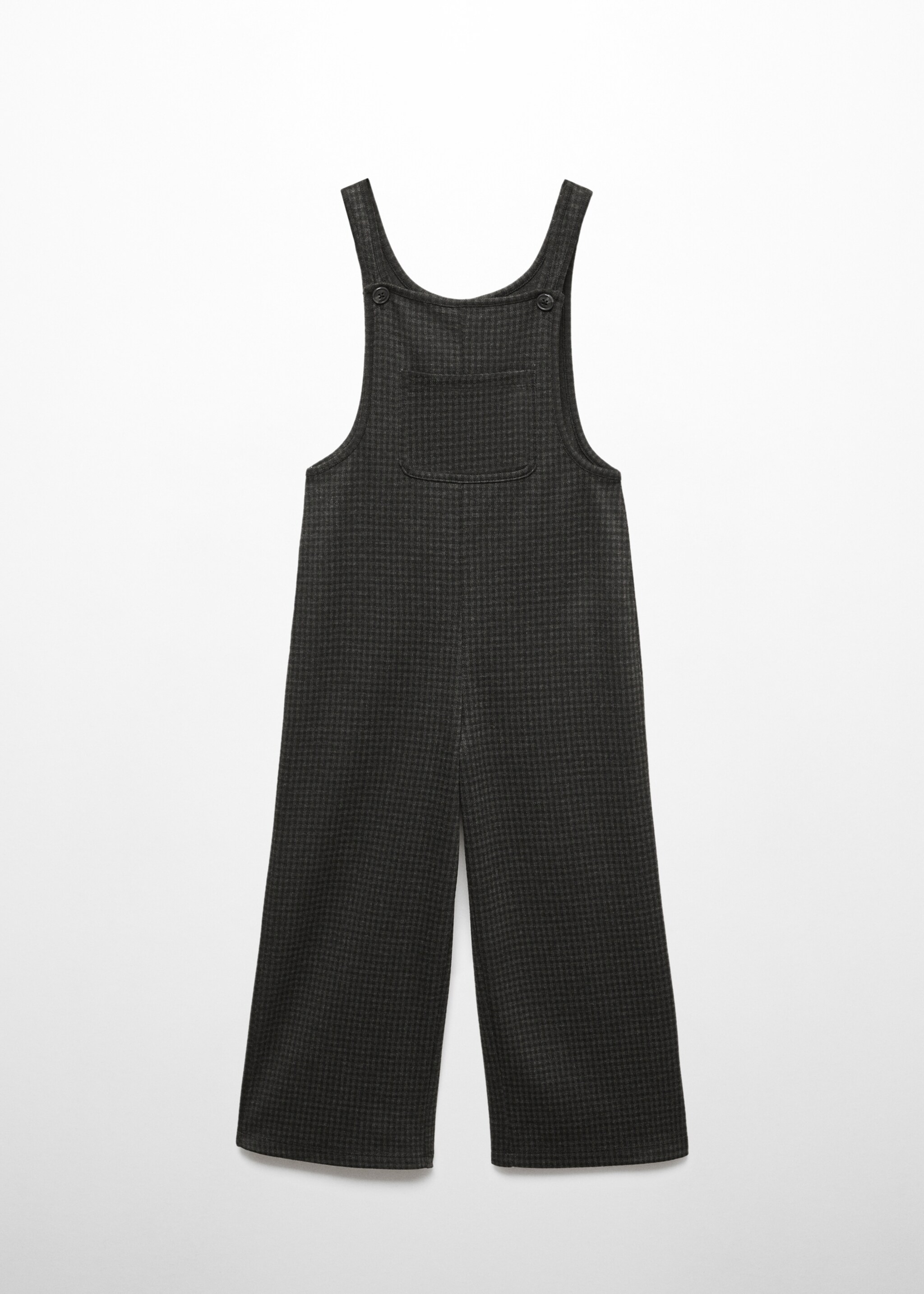 Long houndstooth dungarees - Article without model, Black. Ref: 57056719-00.