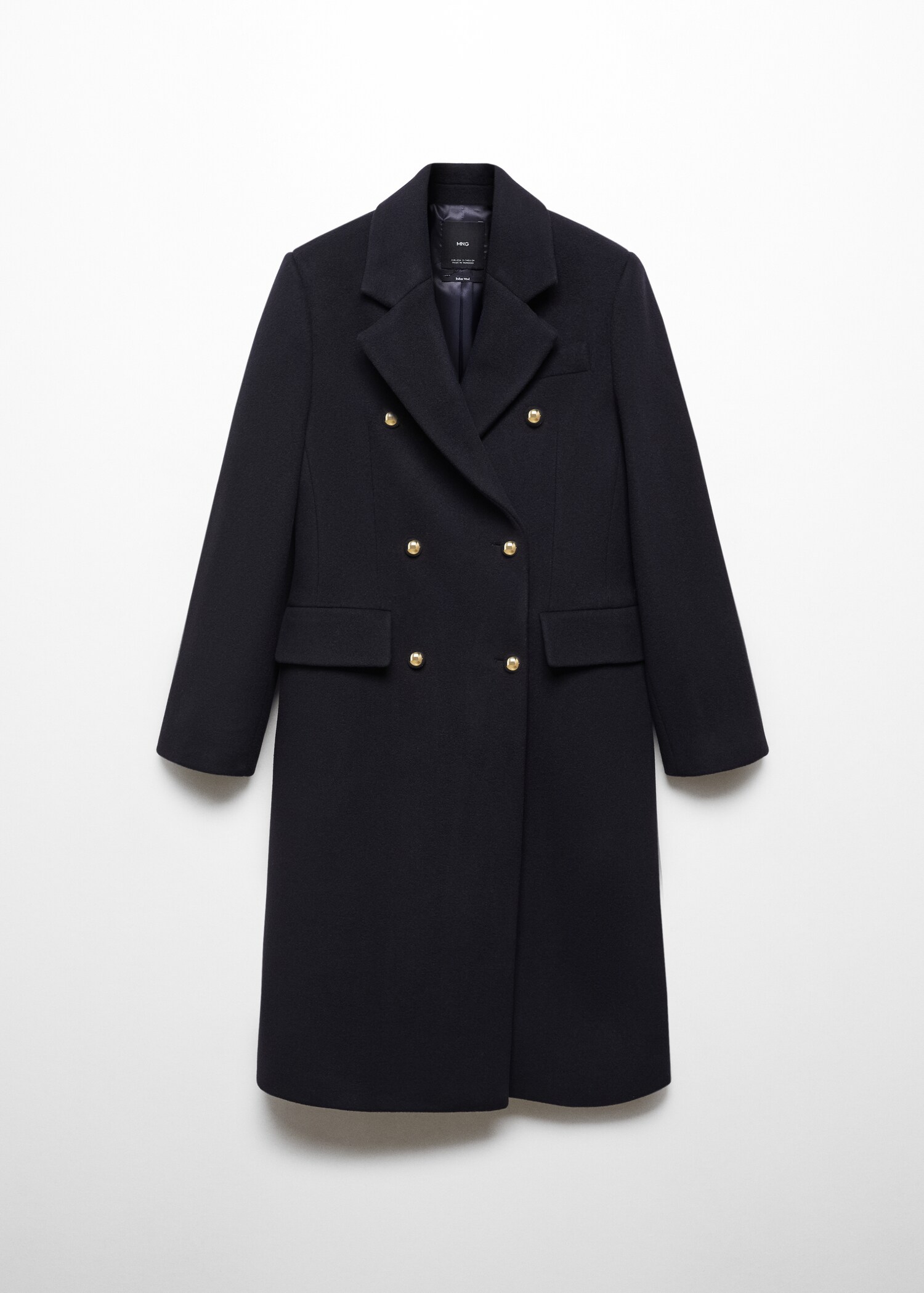 Cappotto lana incrociato bottoni - Articolo senza modello