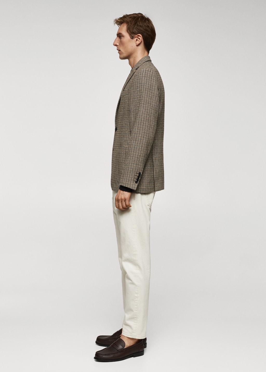 Wool slim-fit houndstooth jacket - Men | MANGO OUTLET USA Wool slim-fit houndstooth jacket - Men | MANGO OUTLET USA