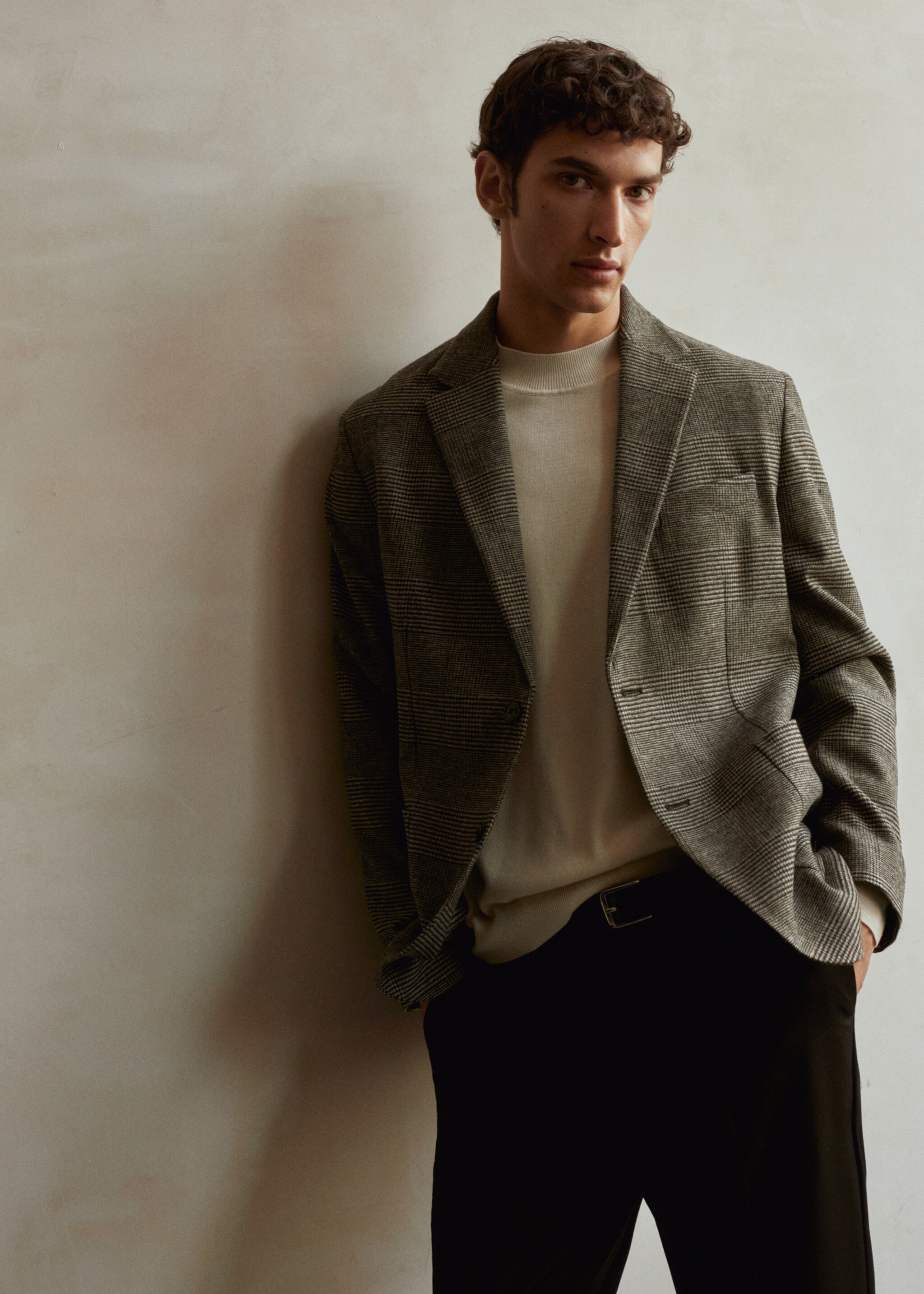 Printed wool slim-fit jacket - Details of the article 5
