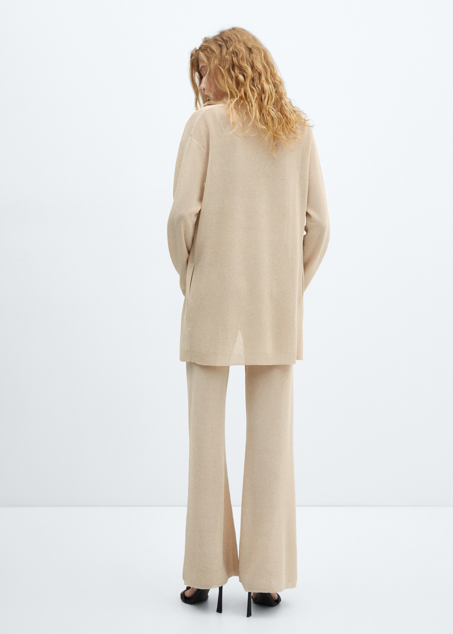 Lurex knitted cardigan - Reverse of the article