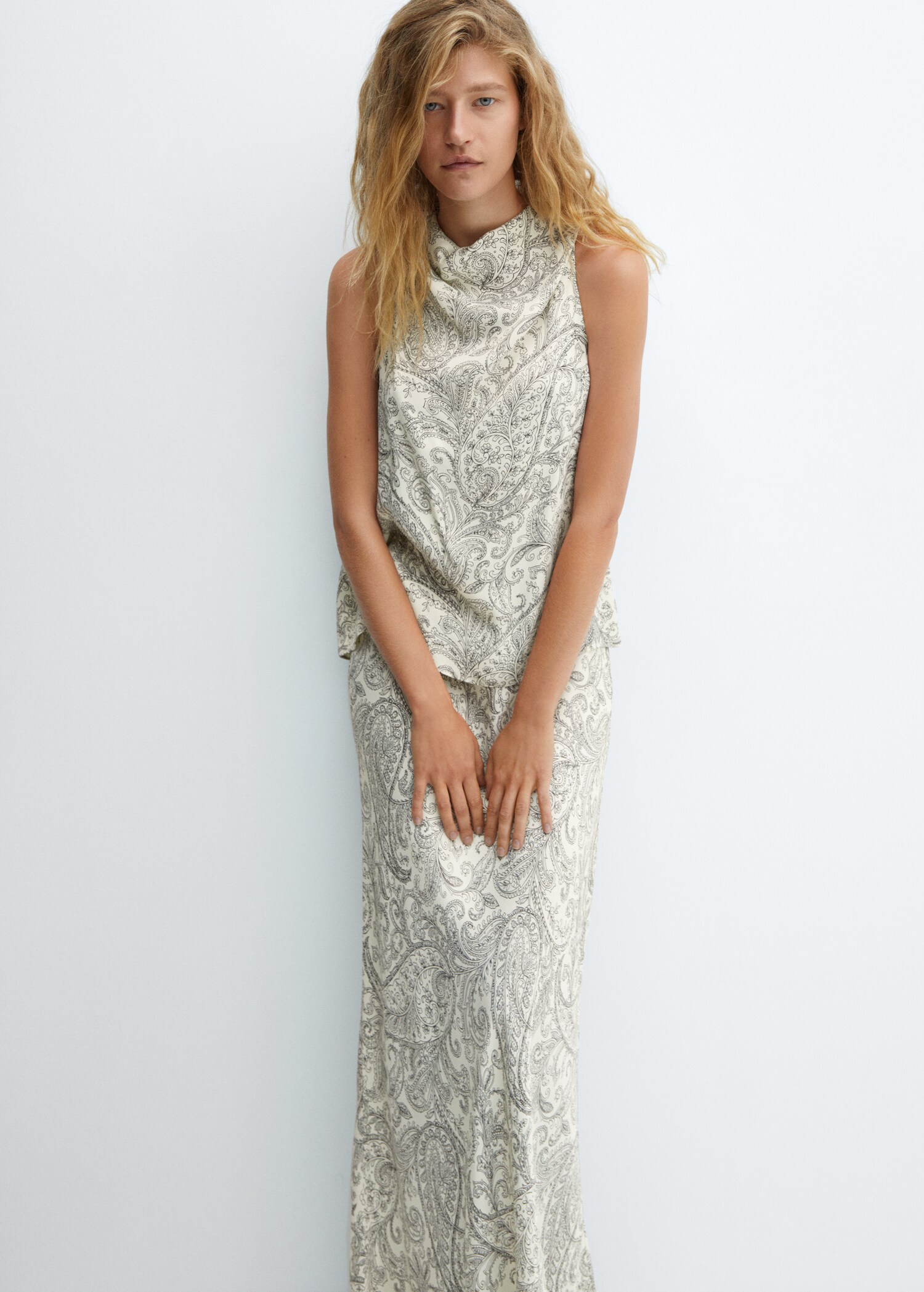 Top met paisleyprint - Middenvlak