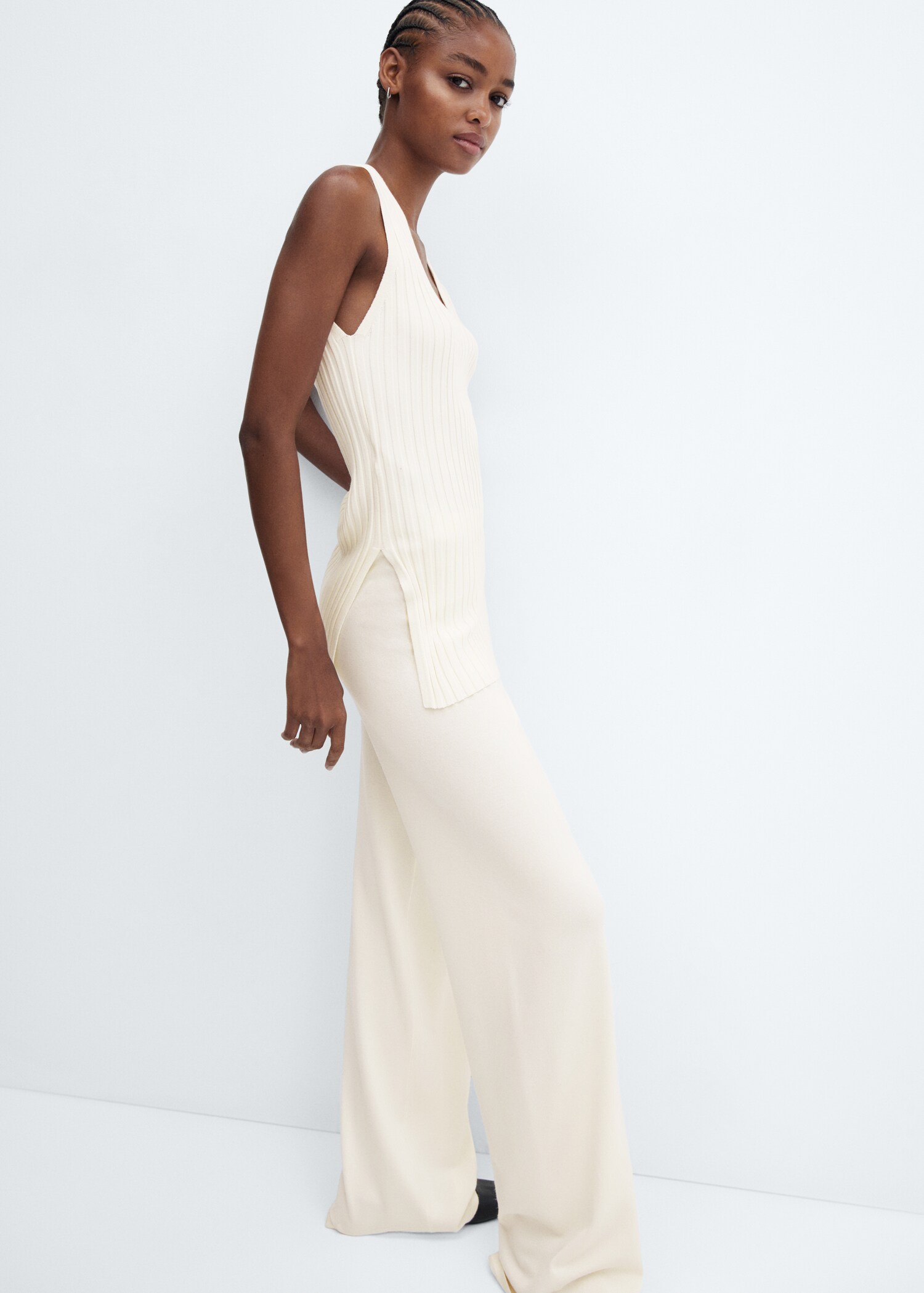 Straight knitted trousers - Details of the article 2