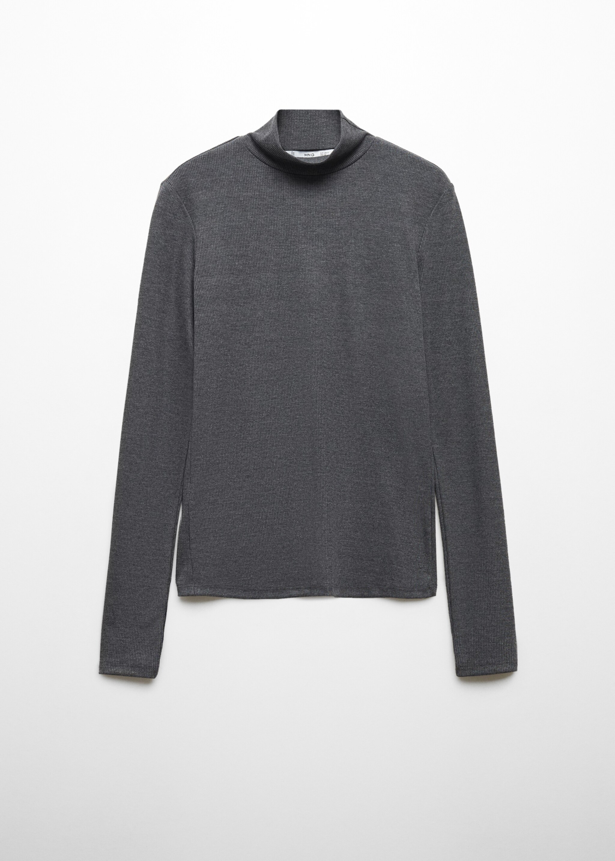 Turtleneck T-shirt - Article without model, Grey. Ref: 57057730-00.