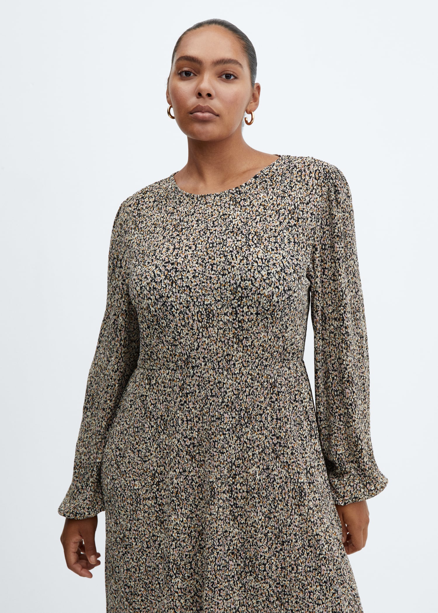 Mango Outlet Robe Longue Leopard Mango Robe-chemise Léopard Avec