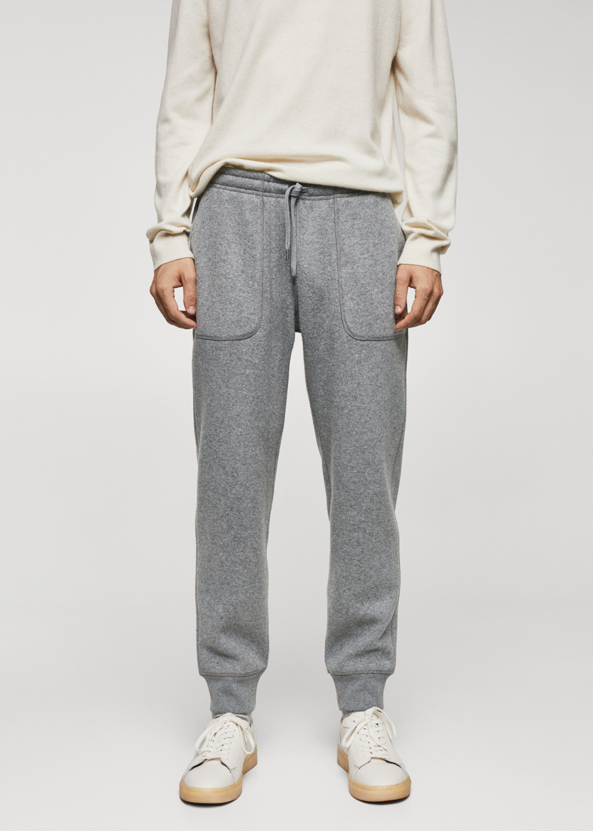 Wool-blend jogger pants - Medium plane