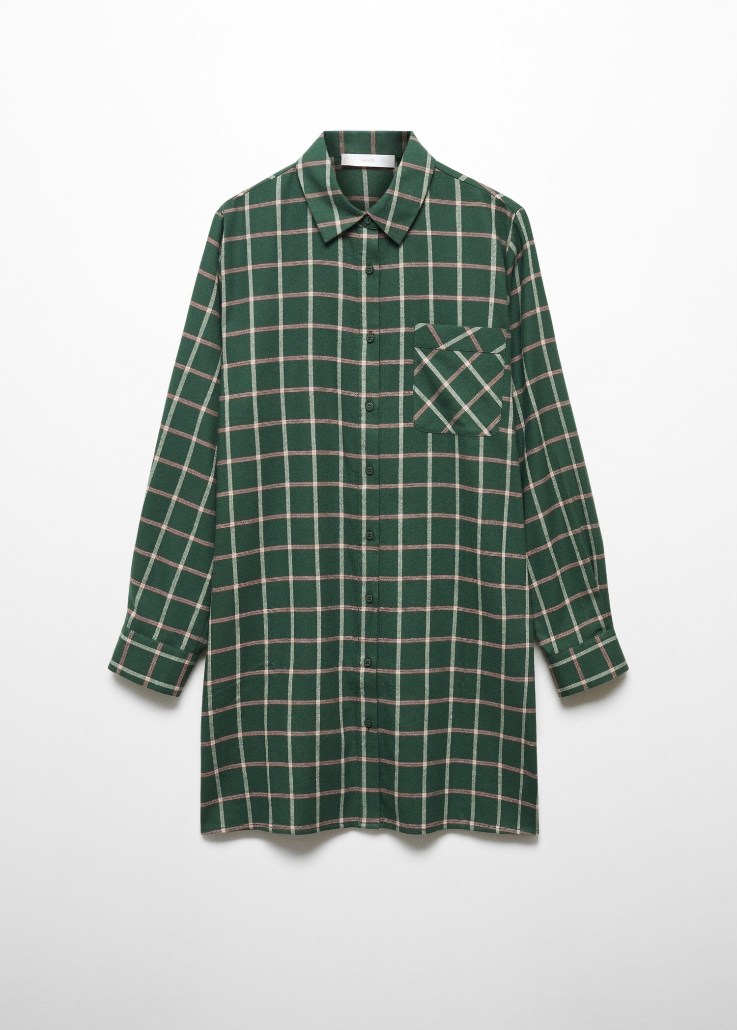 Chemise de nuit carreaux flanelle - Article sans modèle