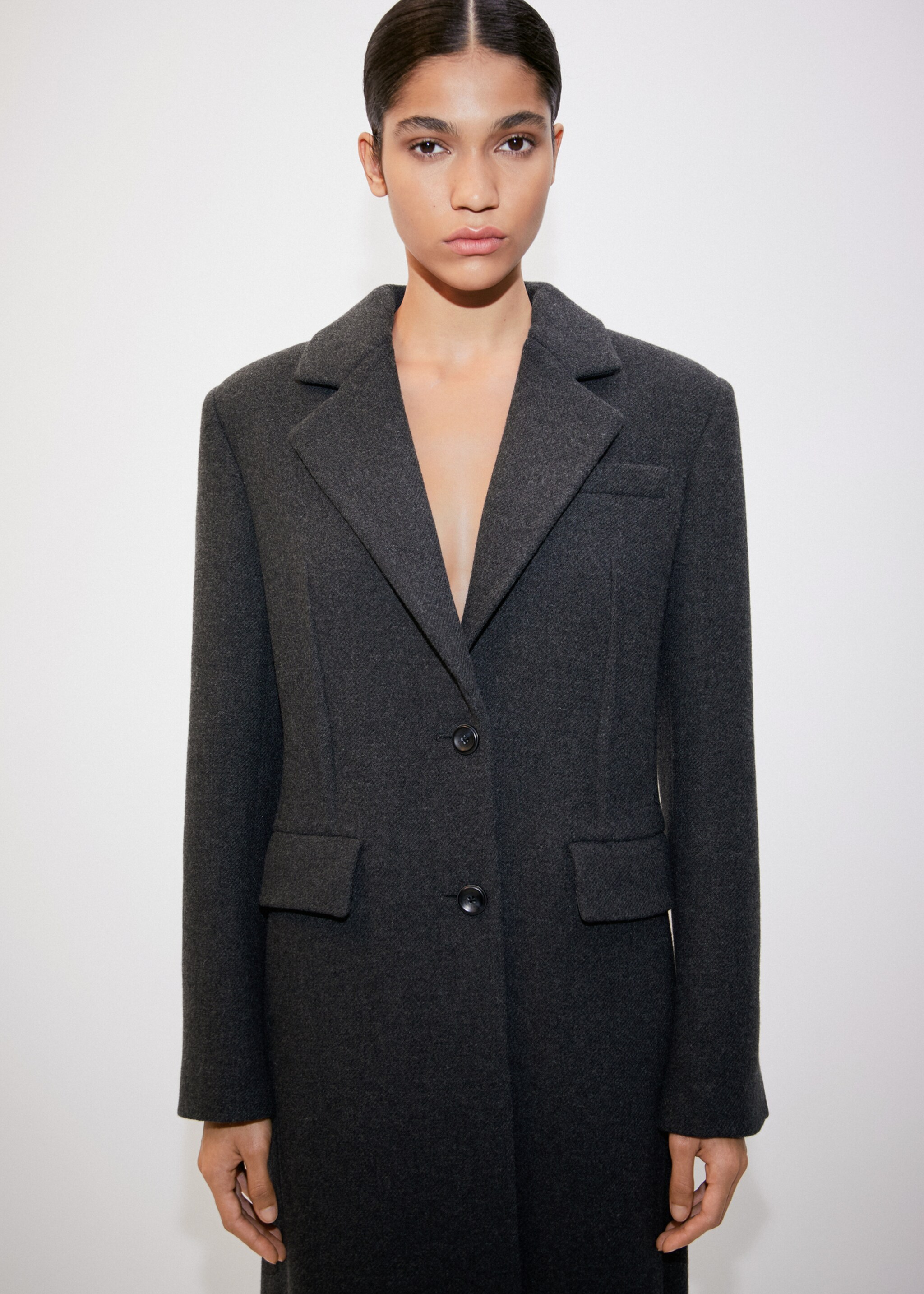 Manteau 100 % laine - Plan moyen