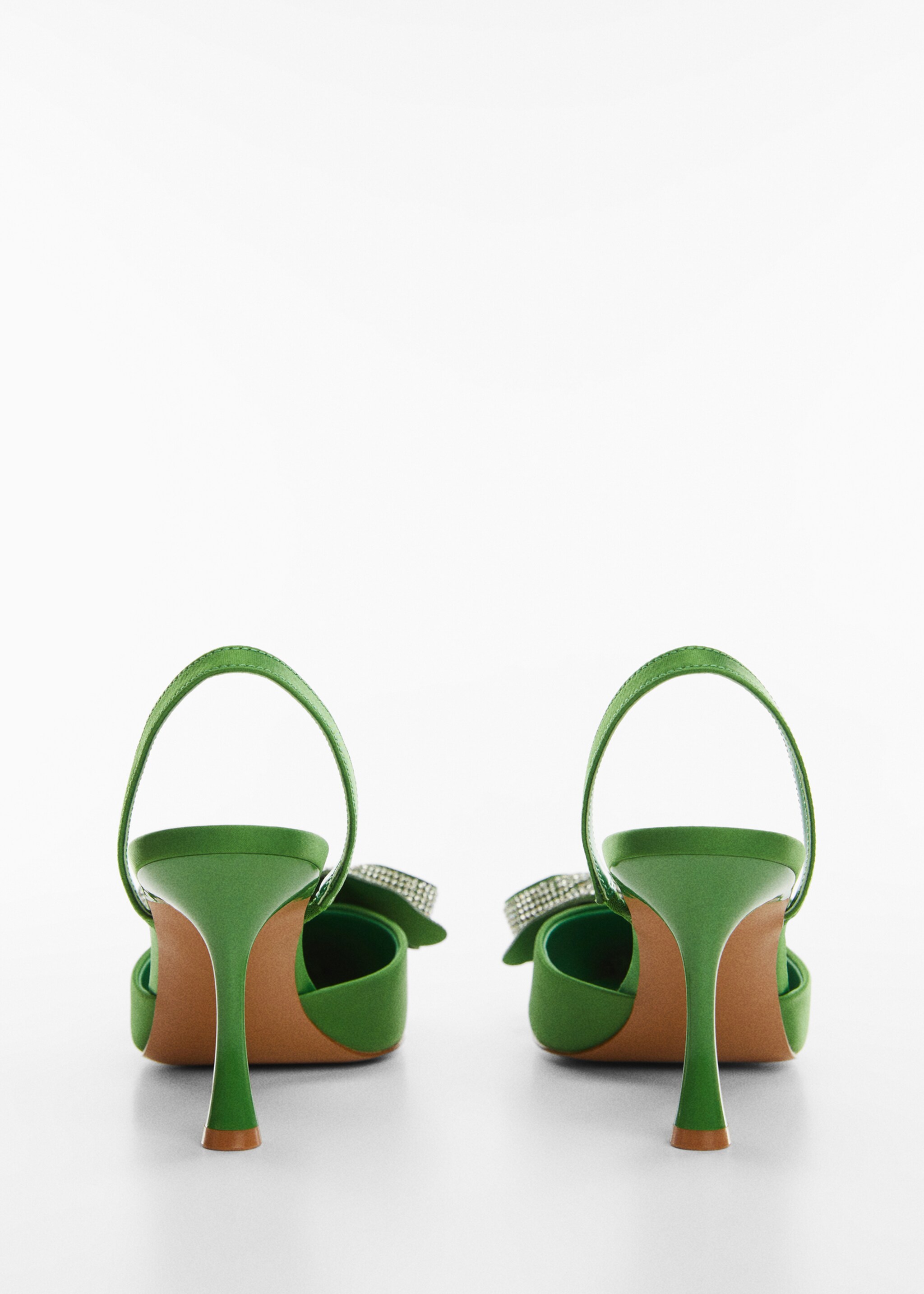 Bow-heeled shoes - Details of the article 1, Green. Ref: 57057749-00.